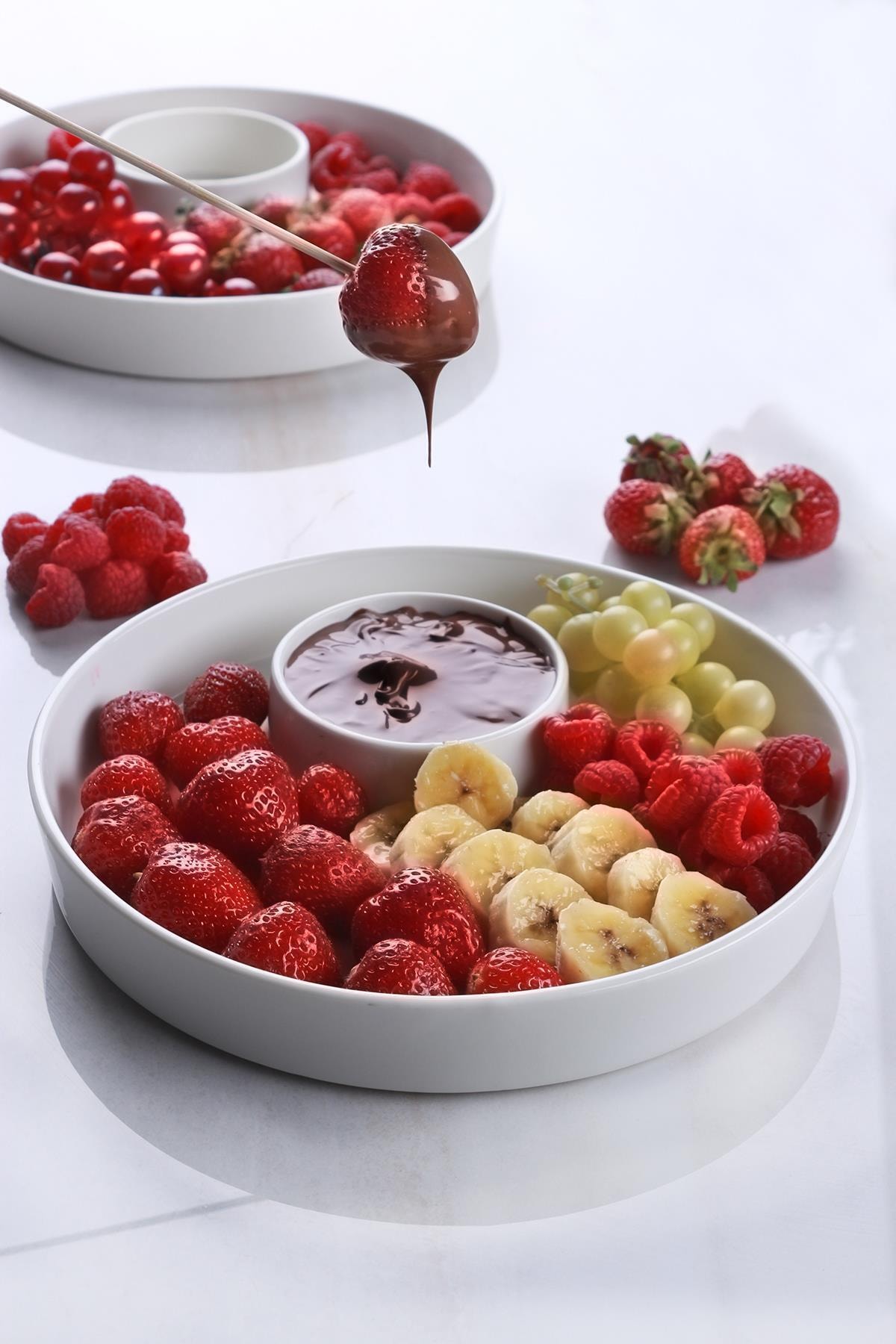 ACAR La Pure Yuvarlak Porselen Fondü Tabağı 23 Cm