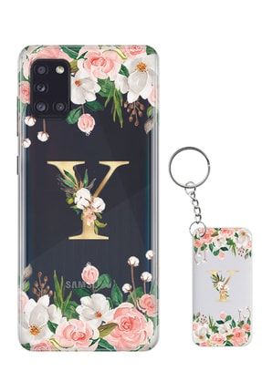 Samsung Galaxy A31 Çiçek Desenli Y Harfli Silikon Telefon Kılıfı ES-CCKHRF-32
