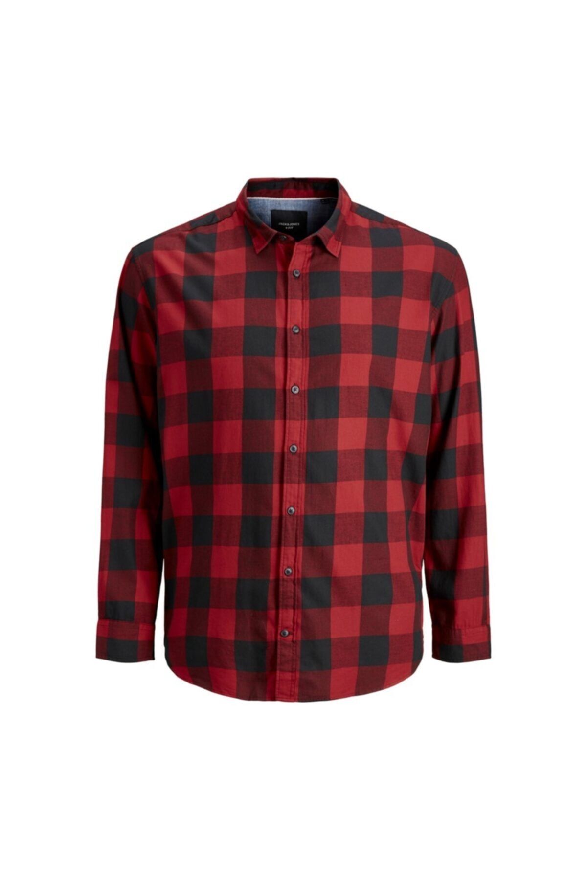 JACK & JONES Jjegingham Twill Shirt L/S Noos Camisa, Rojo (Red), XS Uomo :  : Moda