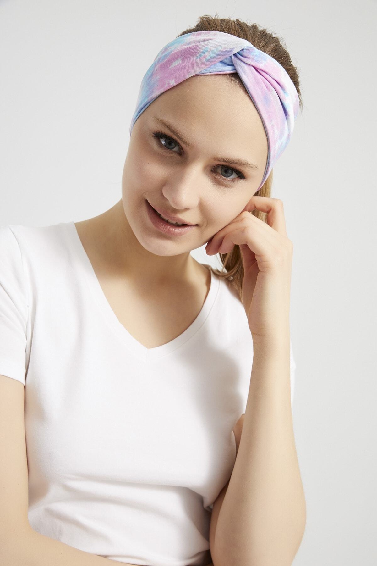 Batik Aqua, Butik Tasarım Kadın Bandana Saç Bandı, Ekstra Yumuşak, Esnek, Doğal, Pamuklu Penye 6