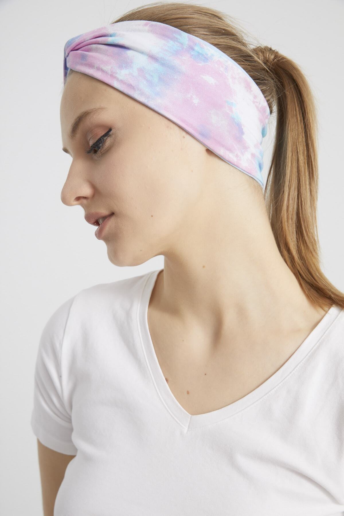 Batik Aqua, Butik Tasarım Kadın Bandana Saç Bandı, Ekstra Yumuşak, Esnek, Doğal, Pamuklu Penye 9