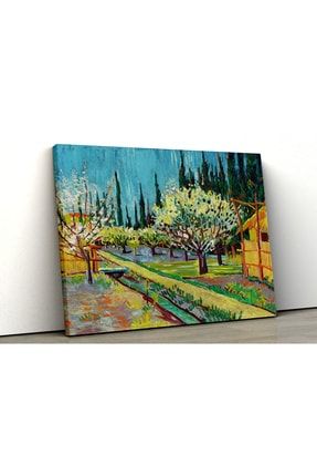 Kanvas Tablo Resim Van Gogh Ağaçlar Duvar Tablosu BLKRGV4