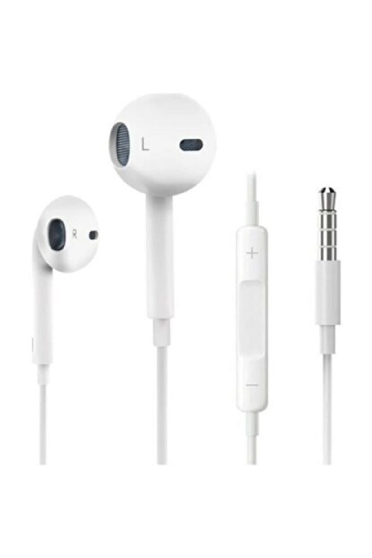 Iphone 5-6 Uyumlu Mikrofonlu Kulaklık (3.5MM JACK) Beyaz Renkte
