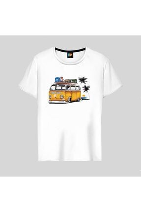 Volkswagen Karavan Beyaz Erkek T-shirt 05369
