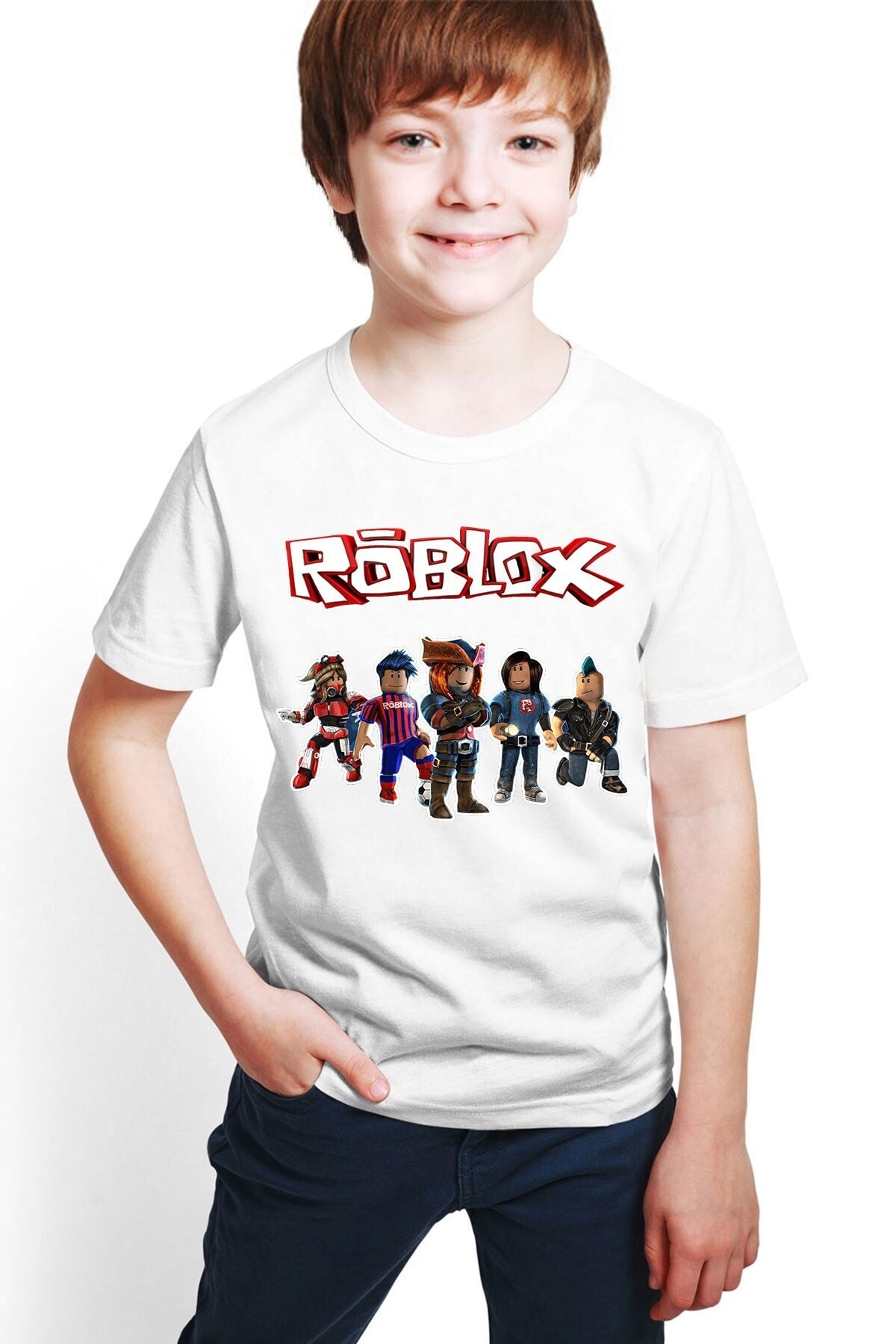 هدیه سنتر تی شرت بچه گانه طرح دار Roblox سفید طرح دار M10