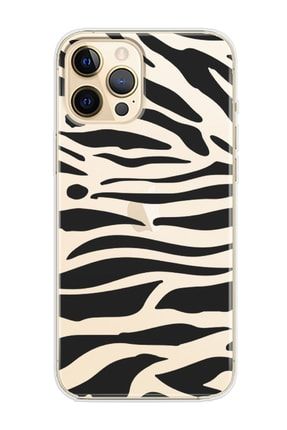 Iphone 12 Pro Max Zebra Tasarımlı Süper Şeffaf Telefon Kılıfı iphone12promaxtrdn1243.jpg