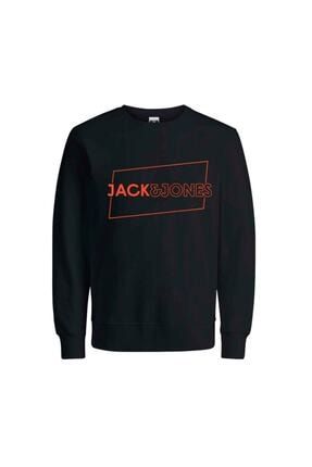Jack&jones Jcodien Erkek Sweat Crew Neck - Siyah-kırmızı 12201839