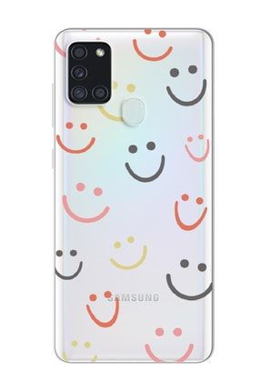 Samsung Galaxy A21s Gülümse Tasarımlı Süper Şeffaf Telefon Kılıfı samsunga21strdn1248.jpg