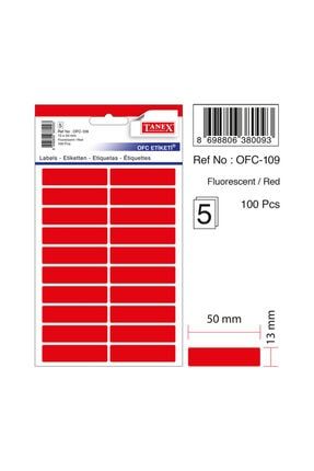 Yapışkanlı Lazer Etiket Ofc-109 50x13 Mm (beyaz 200 Lü - Renkliler 10 Lu 1 Paket) 12422109