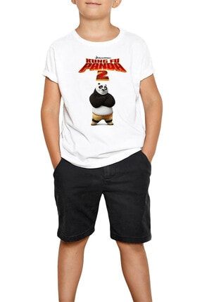 Kung Fu Panda Beyaz Çocuk Tişört ZC3094