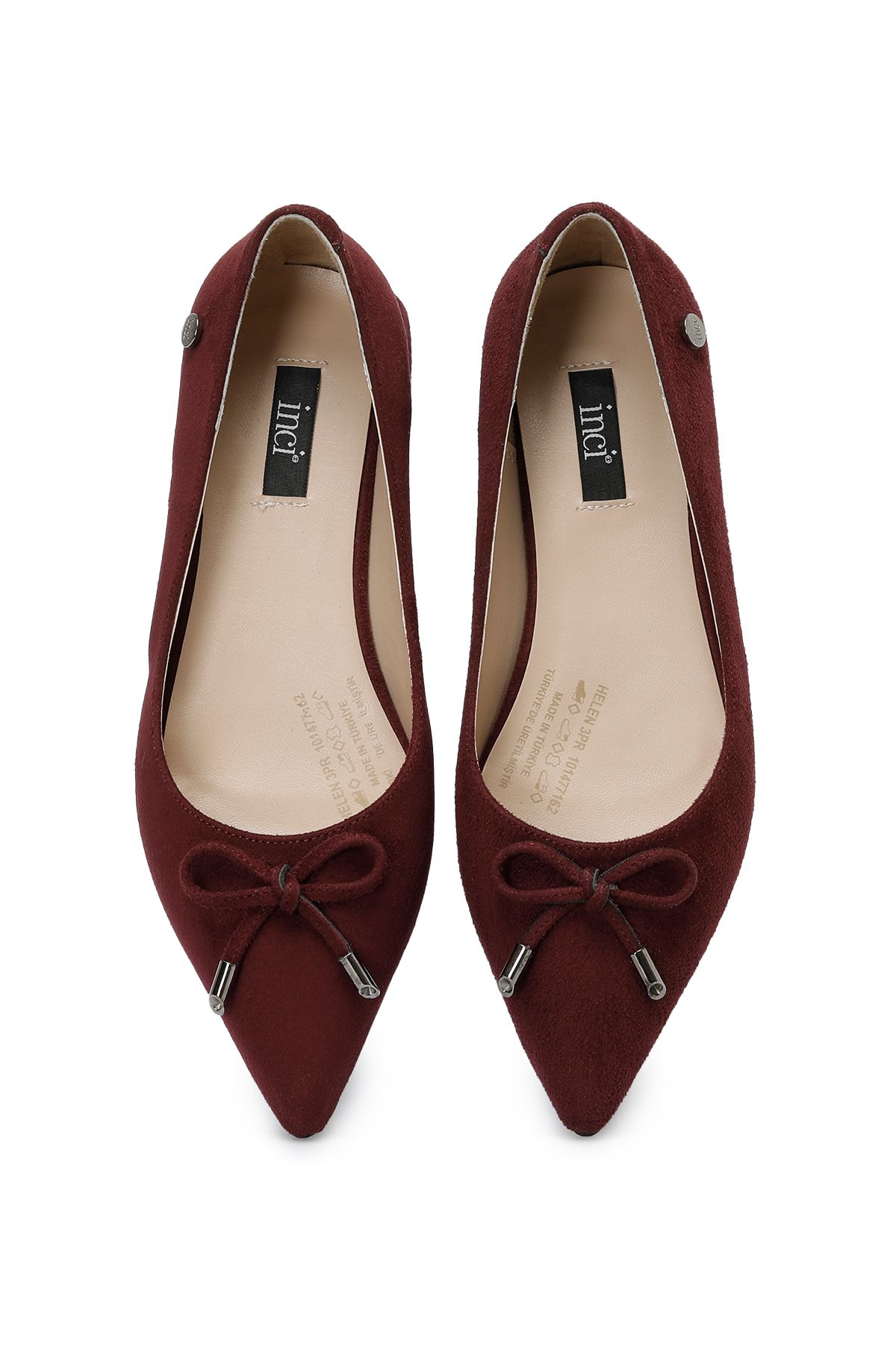 İnci-Dámské baleríny INCI HELEN 3PR Claret Red 4