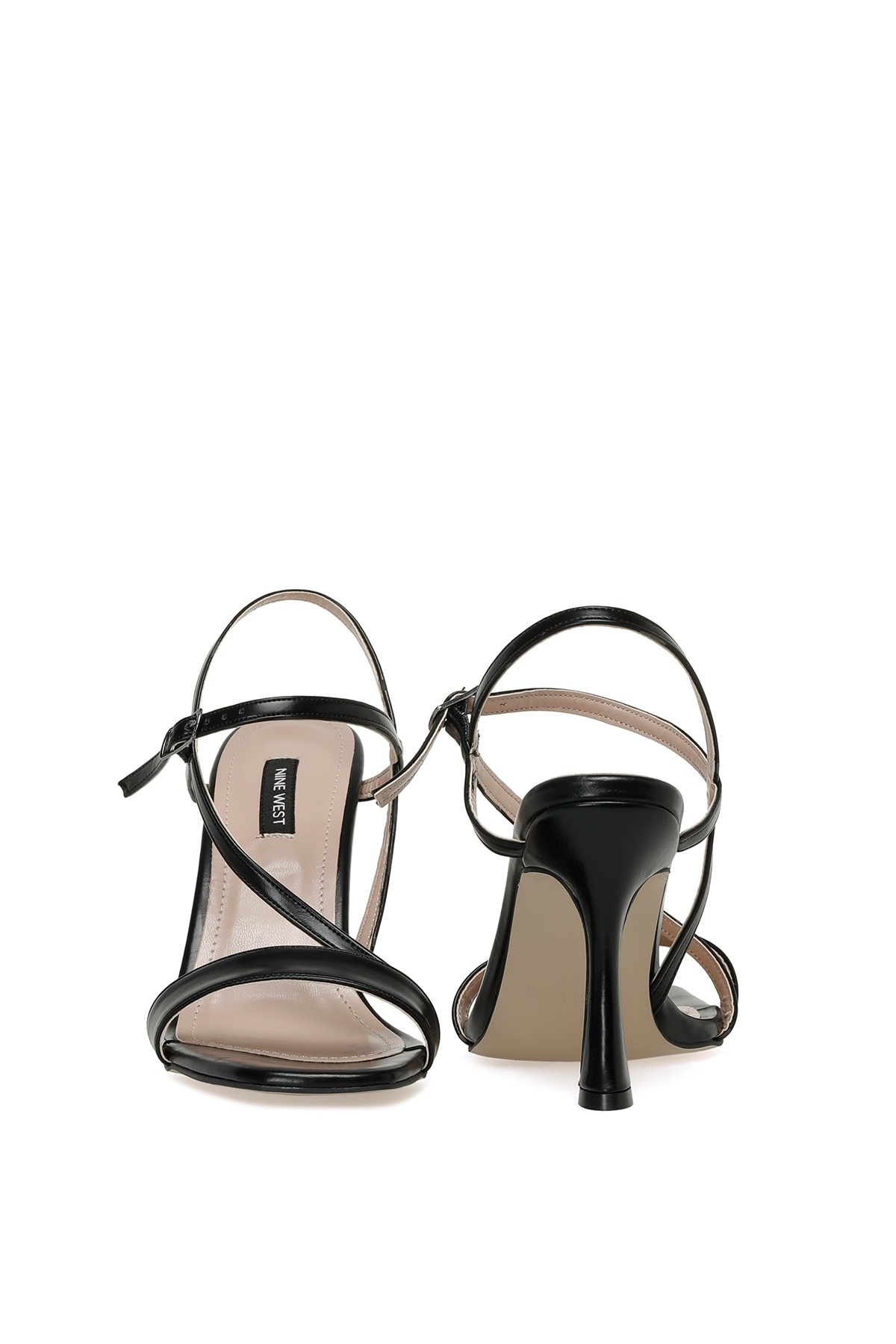Nine West-Černé dámské sandály na podpatku 3fx 5