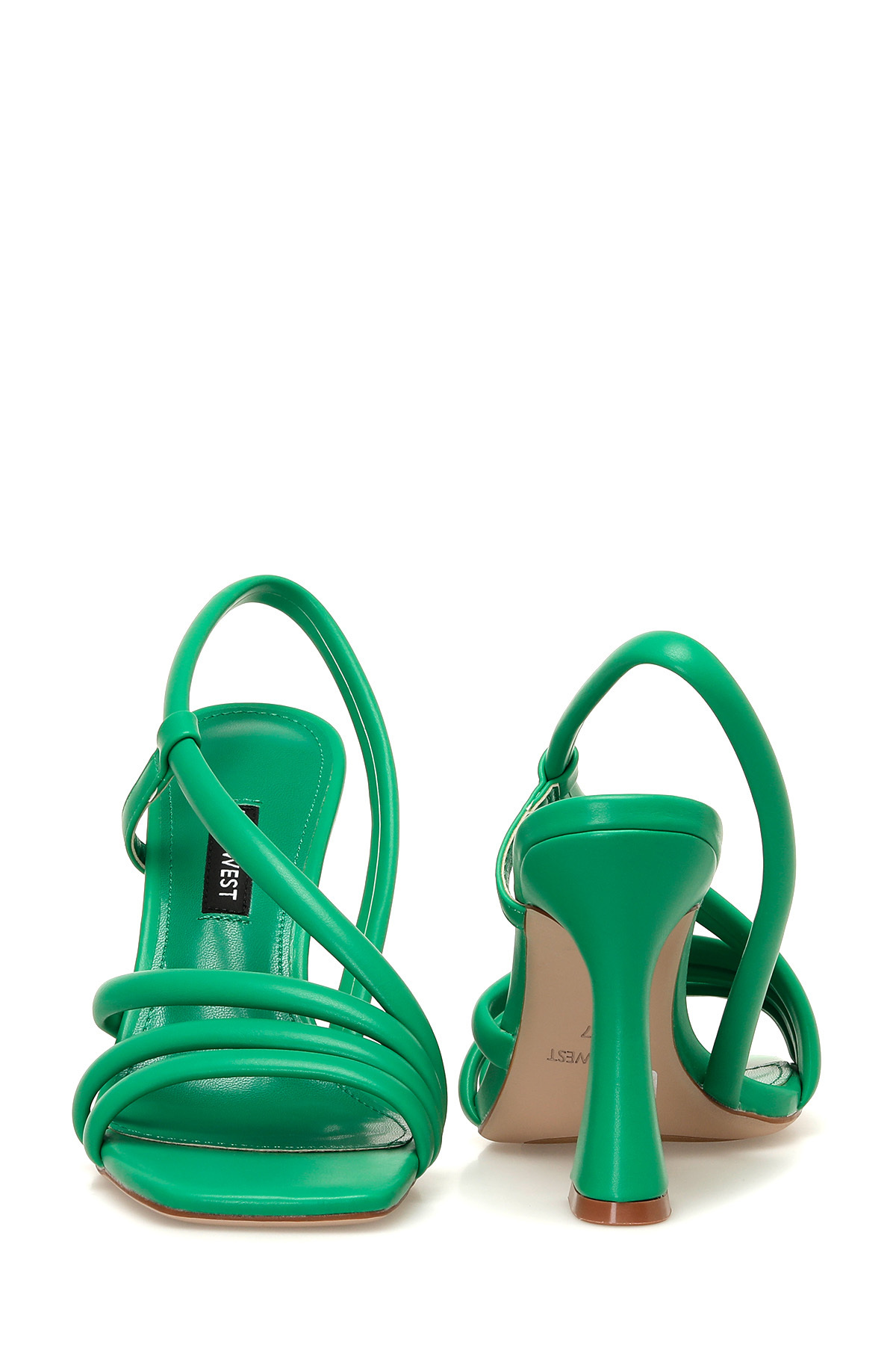 Nine West-MARCI 4FX Grüne Damen-Sandalen mit Absatz 5