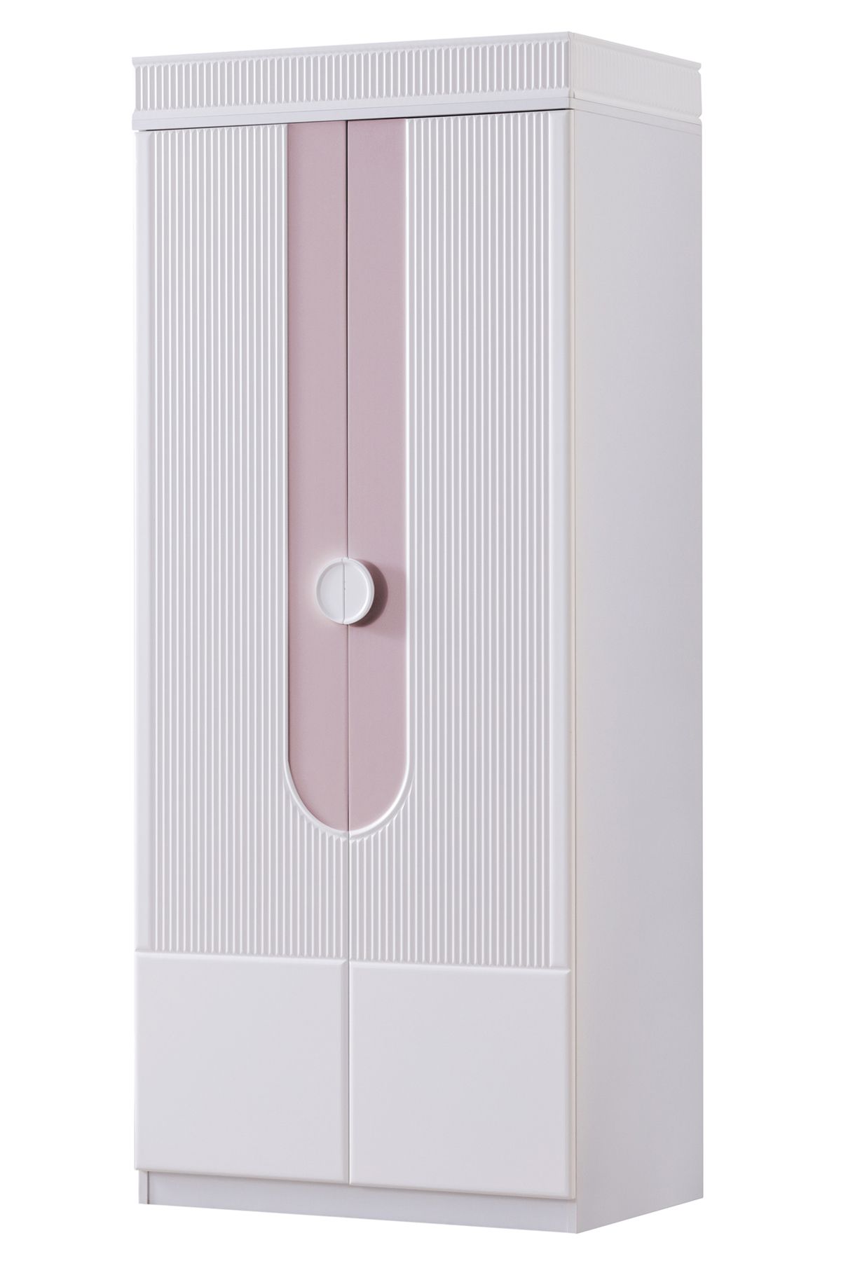 Setay Gardırop, Vira 4 Kapaklı Dolap ve Ledli Kitaplık - Pembe fotoğrafı 3 (önizleme)