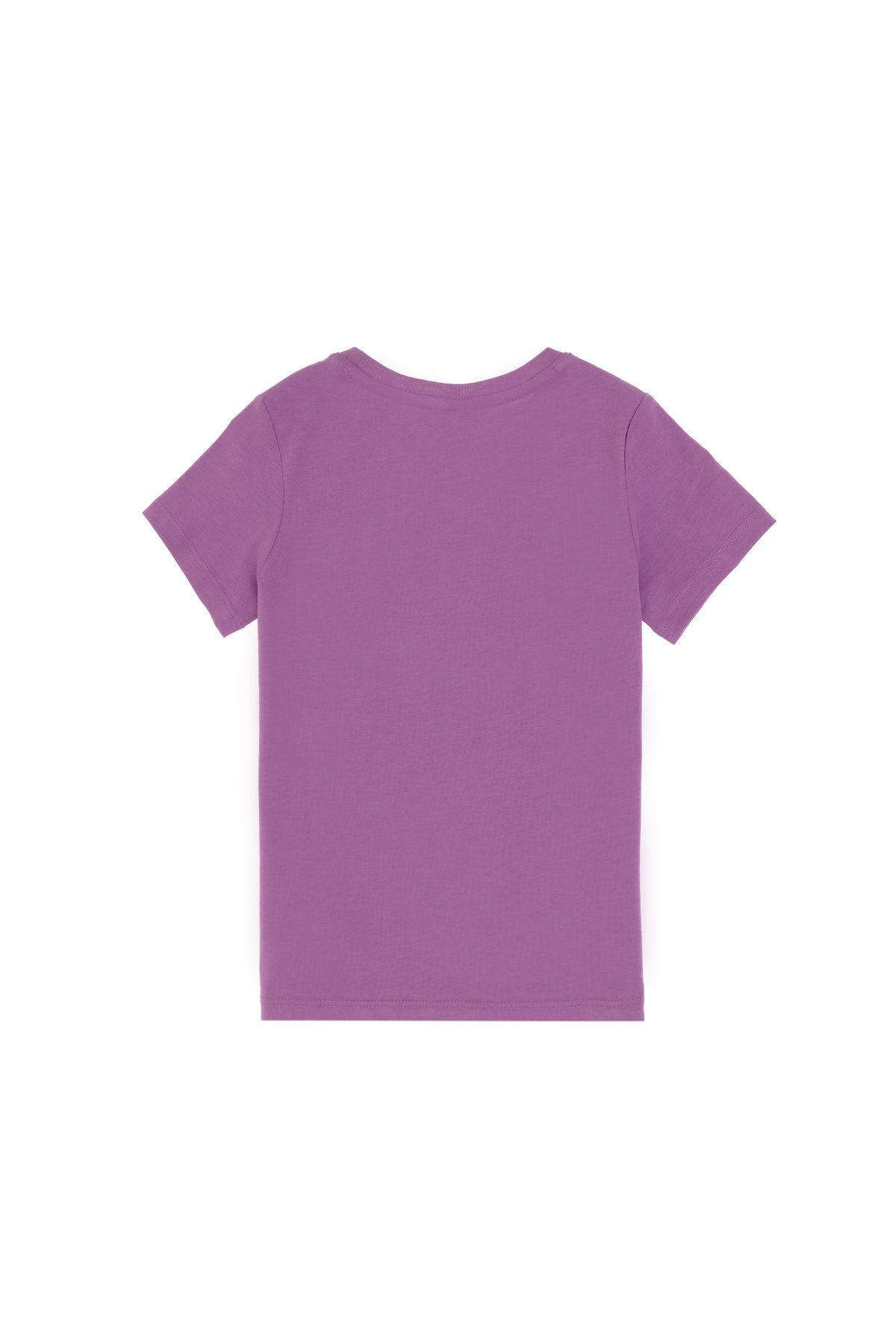 U.S. Polo Assn.-Girl's Violet Crew Neck Uspa Printed Cotton T-Shirt 50306042-Vr037 4