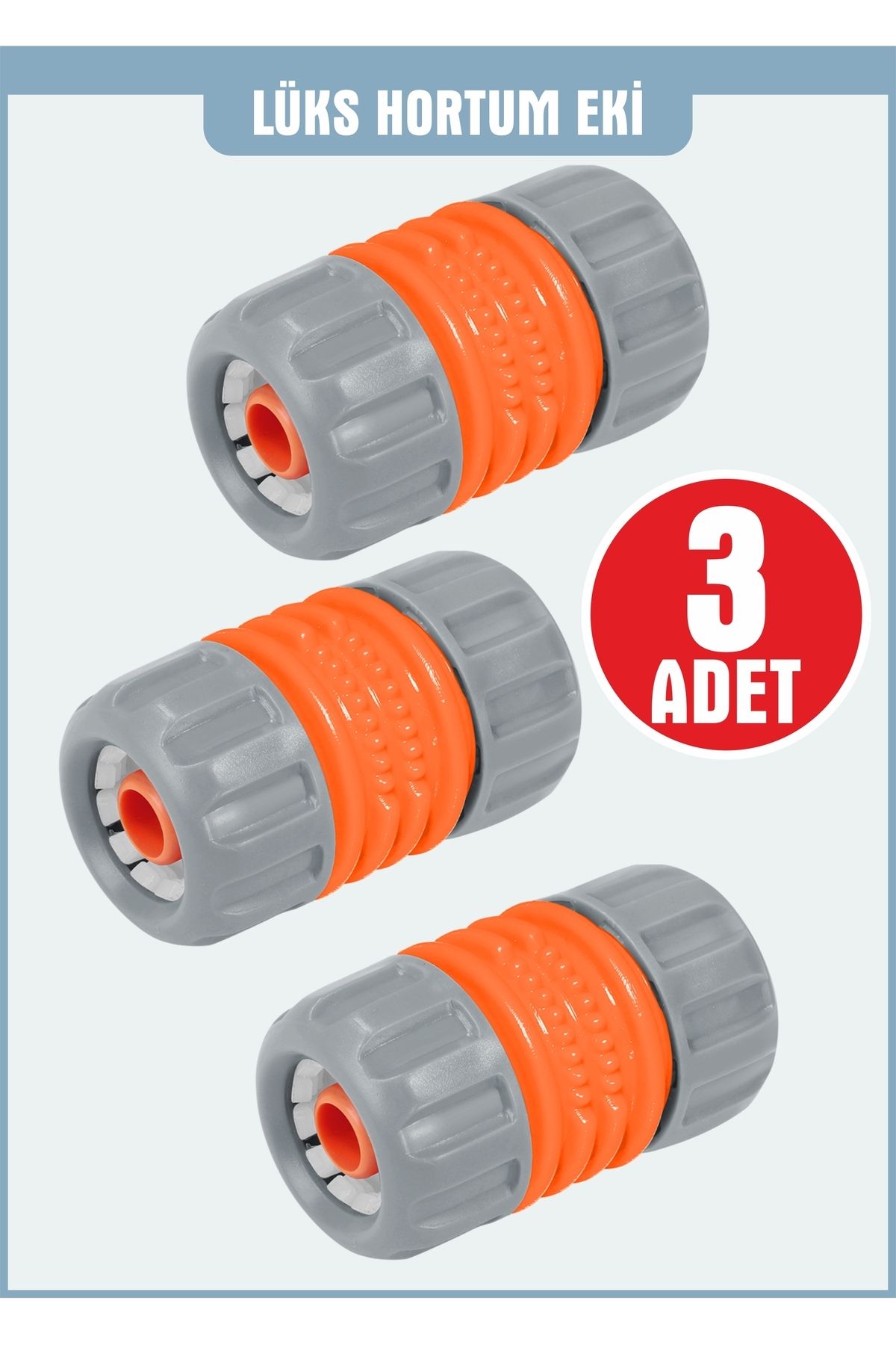 sayım plastik 3 Adet Dayanıklı Bahçe Hortum Birleştirici – 1/2” Hortum Uyumlu Plastik Ek Parça