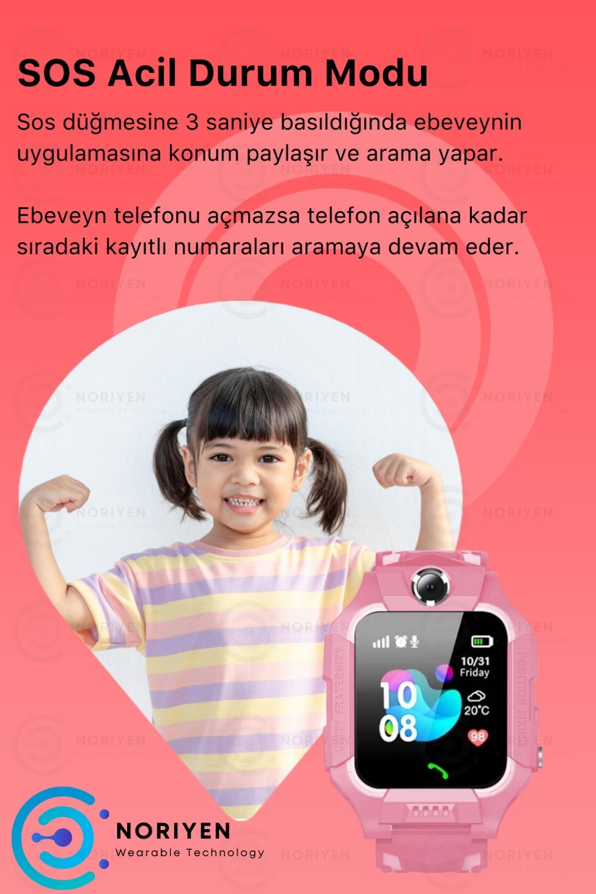 Sim Kartlı Kameralı Çocuk Takip Saati Konum Ortam Dinleme Kol Saati Kız Çocukları Için Akıllı Saat
