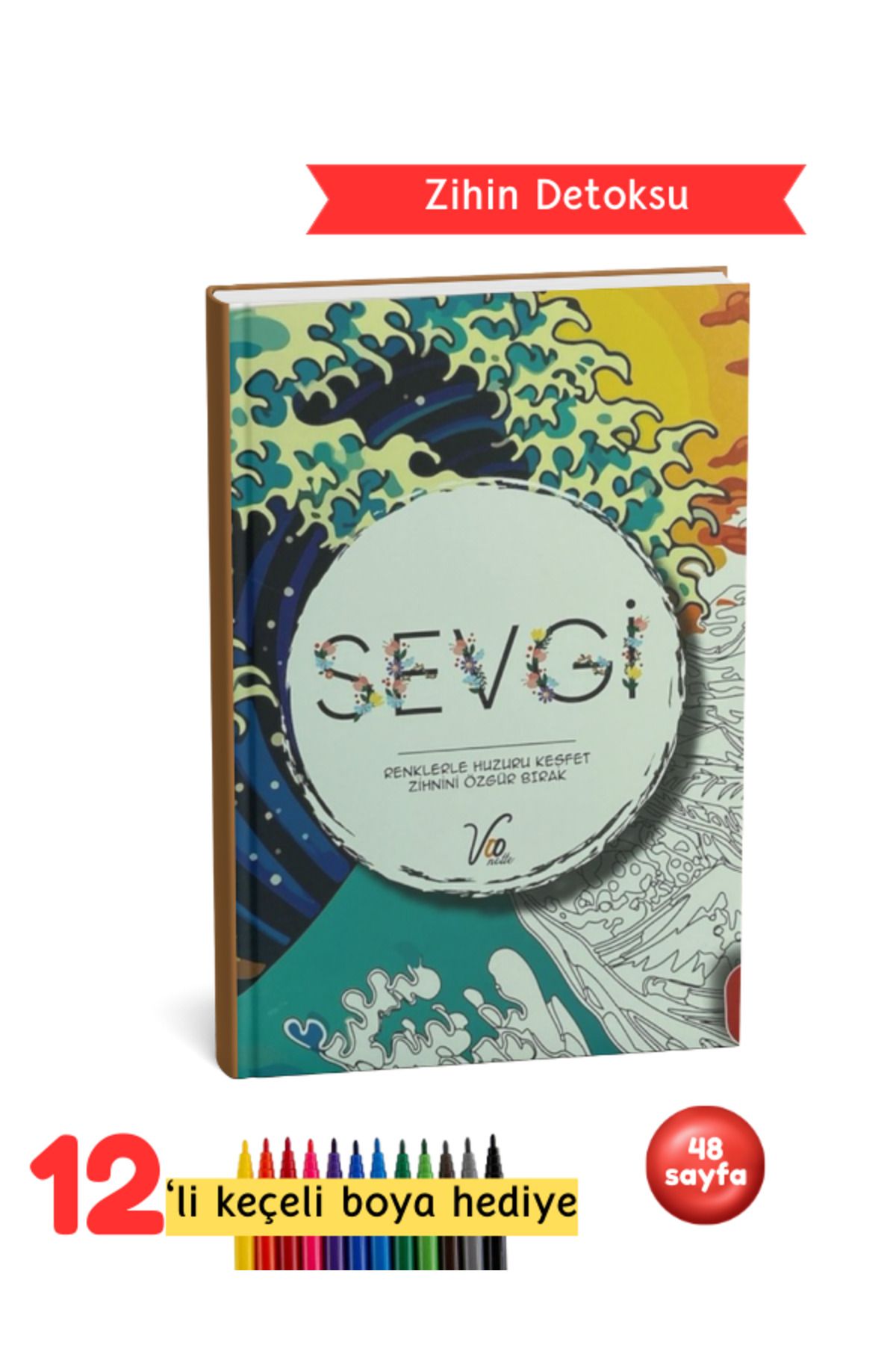 Pembe Yayınevi Mandala Boyama Kitabı – Yetişkinler İçin Stres Giderici Renkli Terapi - Sevgi