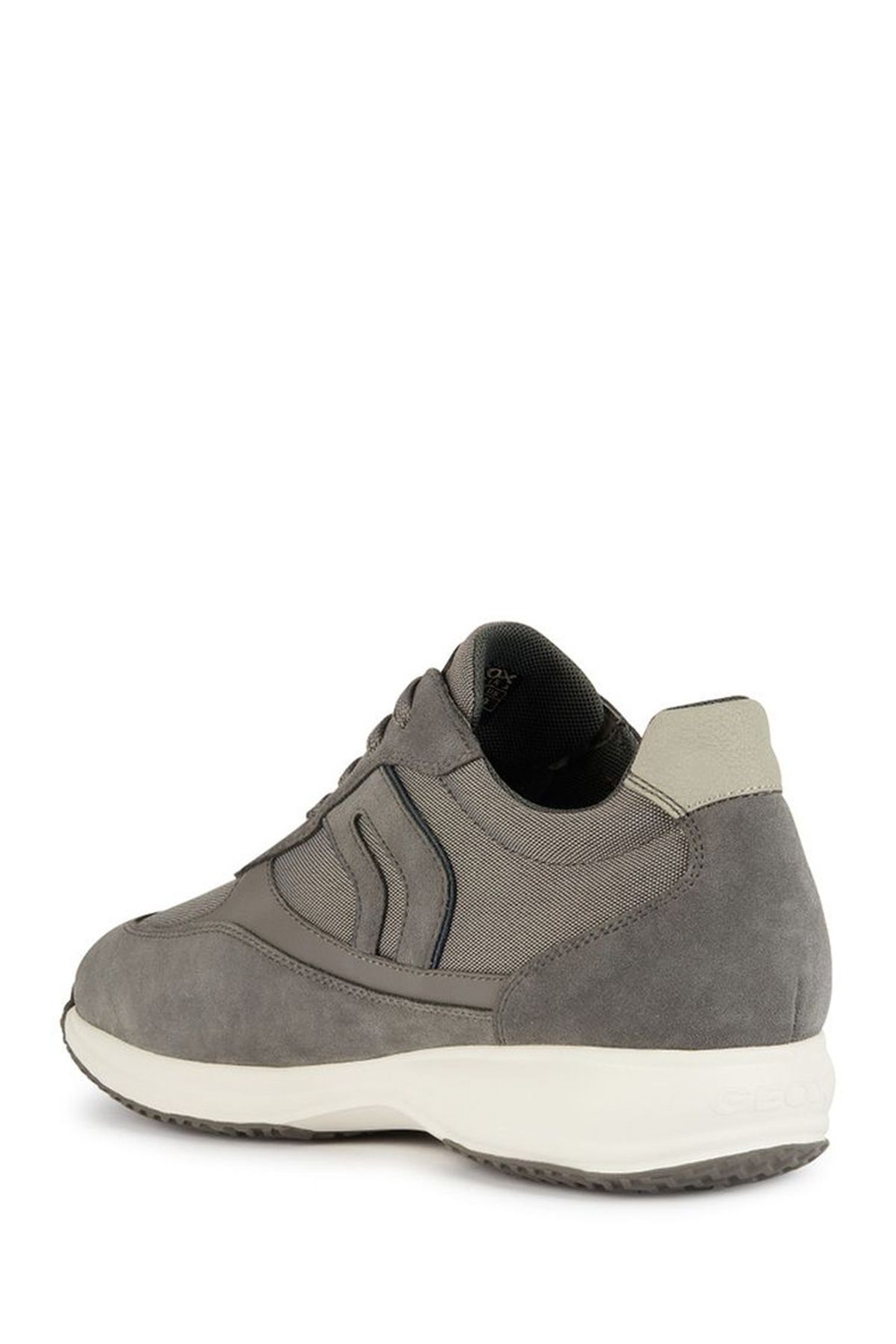 Geox-Сірі замшеві чоловічі кросівки Happy Lace-Up U4562a02011c9371 4