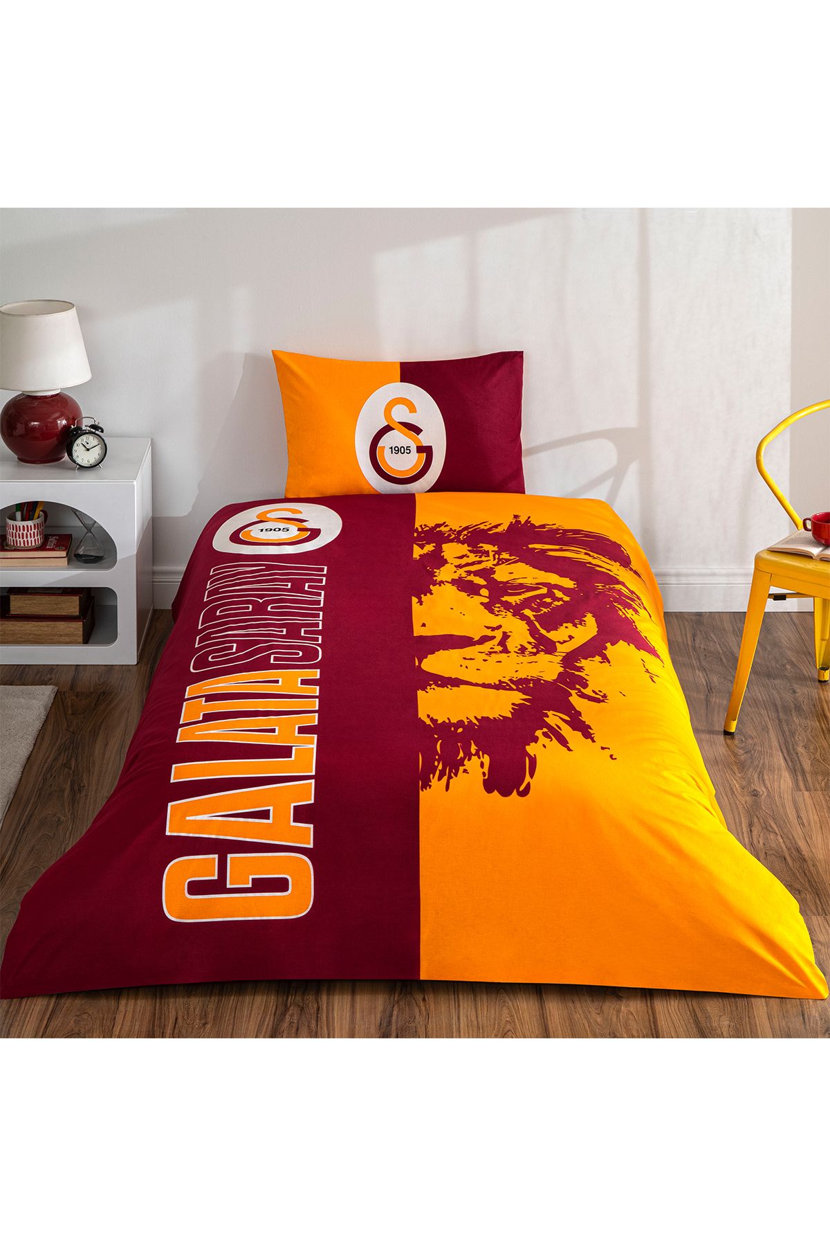 Taç Lisanslı Galatasaray Şanlı Aslan Tek Kişilik Nevresim Takımı