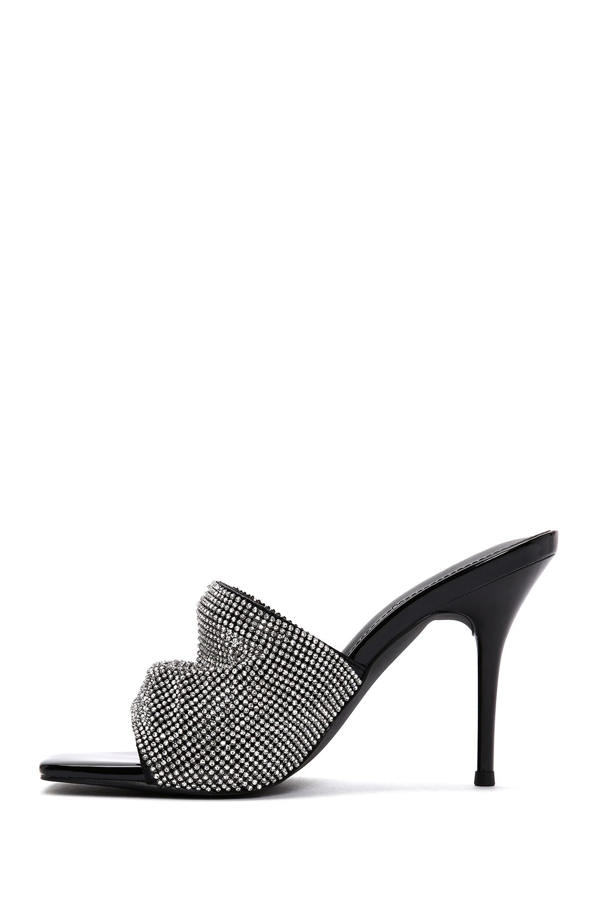 Derimod-Dámske papuče na tenkom podpätku Black Stone Detailed - 24SFE4515TS 3