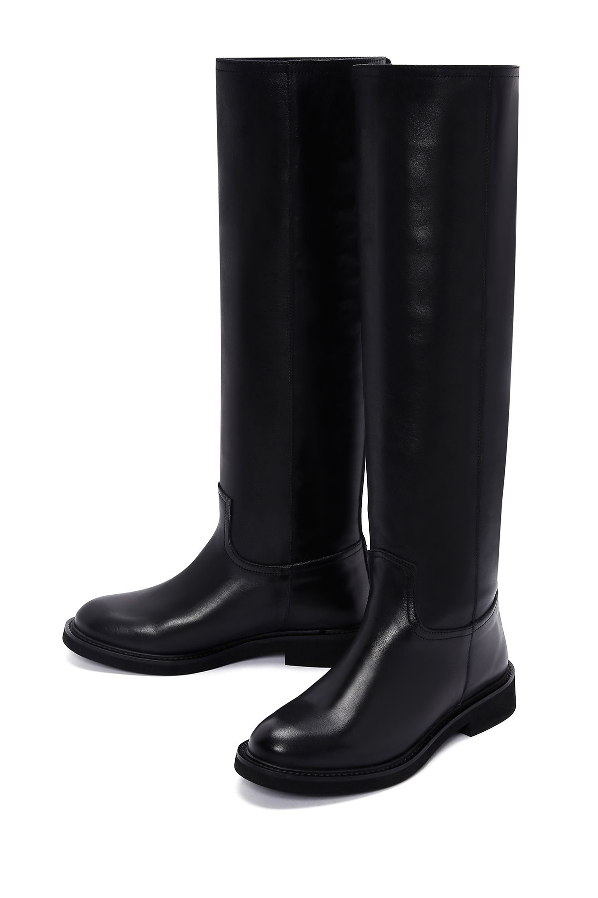 Derimod-Women's Black Leather Casual Leather Boots 24Wfd 550618 3