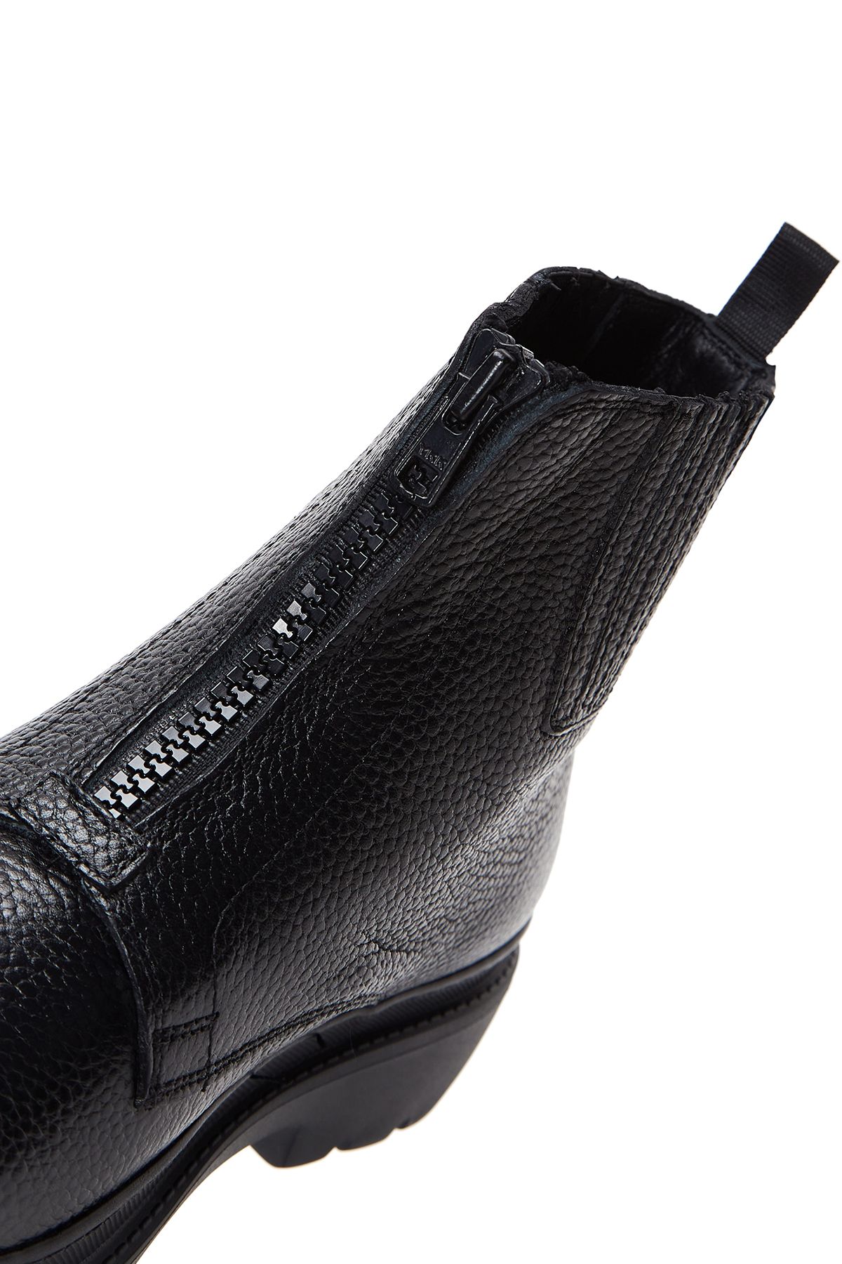 Derimod-Black Leather Zippered Men's Casual Boots - 24WFD6305FT 8