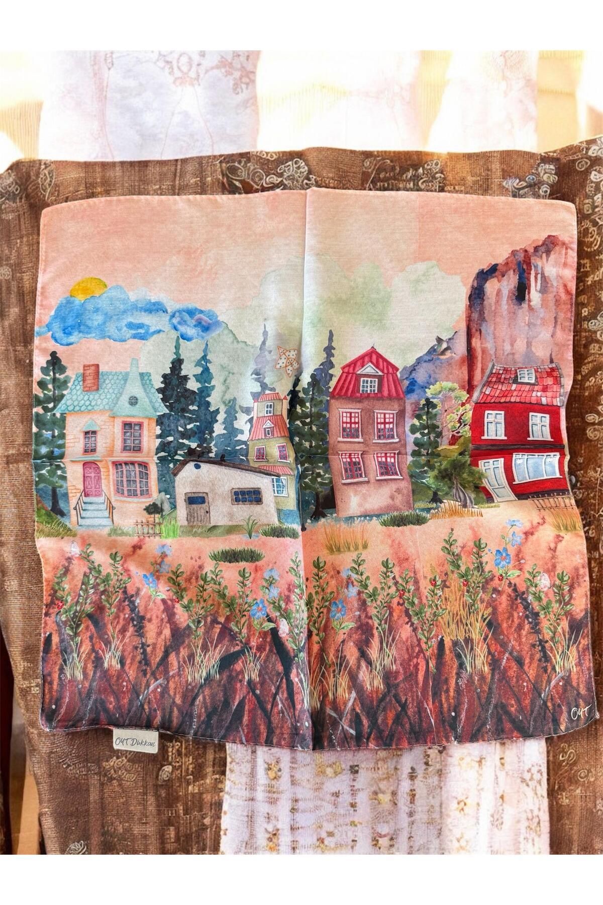 Oyt DÜKKAN Sanatsal Özel Tasarım 50x50 Bandana Fular