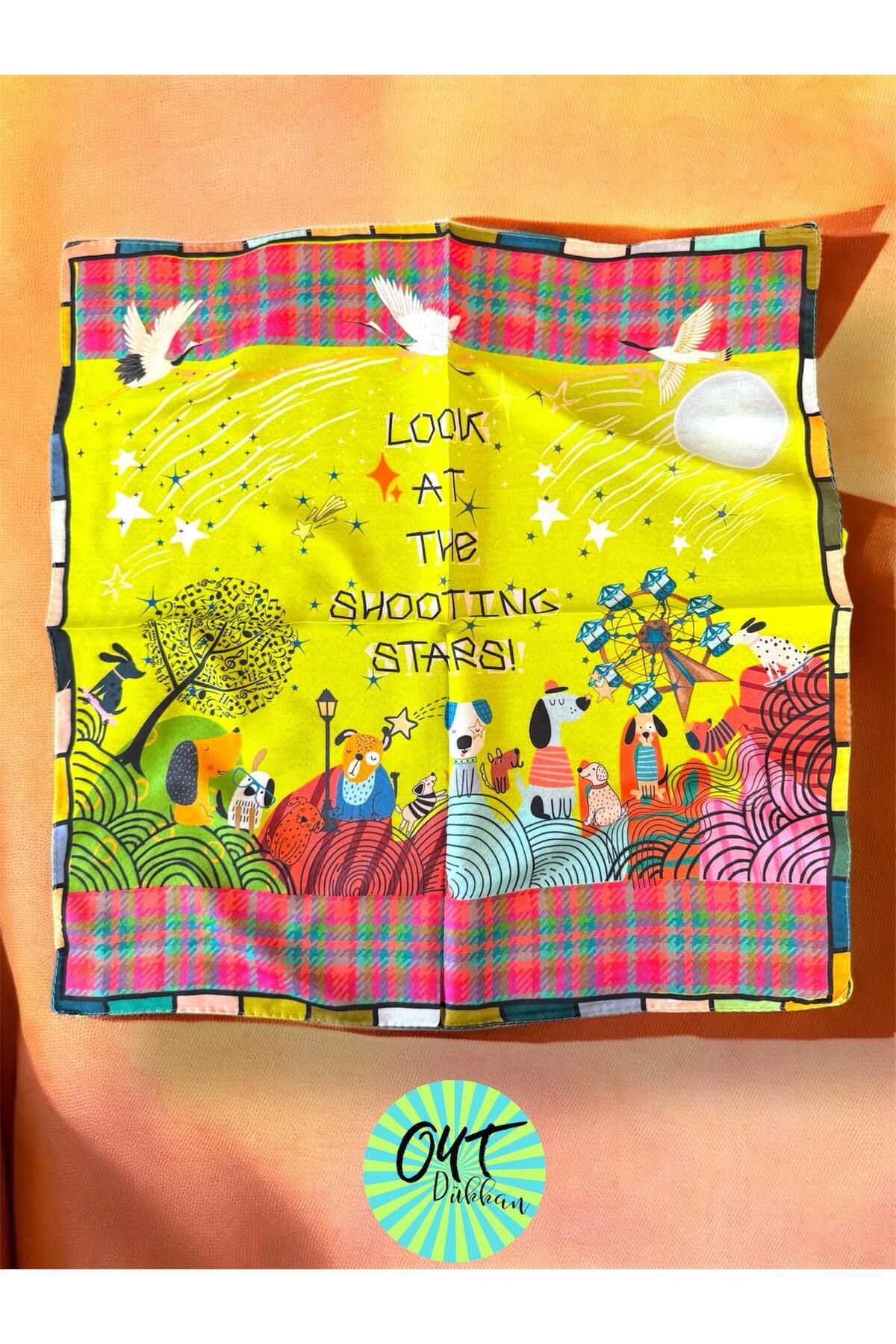 Oyt DÜKKAN Yıldızlar Ve Dilek Özel Tasarım 50x50 Bandana Fular