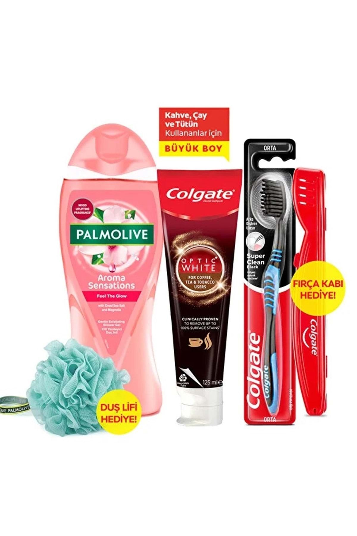 Mandaş Colgate & Palmolive Avantaj PK (Diş Macunu 125ML+Diş Fırçası+Saklama Kabı+Duş Jeli 750ML+Banyo Lifi)