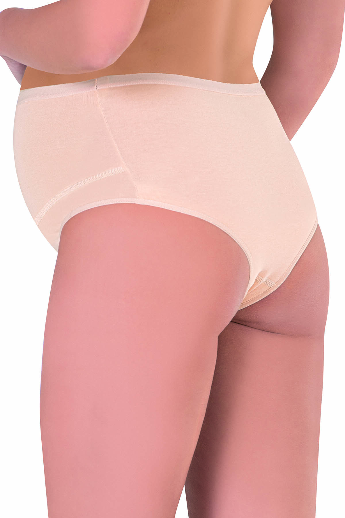 ÖZKAN underwear Özkan 23582 Kadın Pamuklu Likralı Yumuşak Esnek Süprem Hamile Lohusa Yüksek Bel Bato Külot fotoğrafı 4 (önizleme)