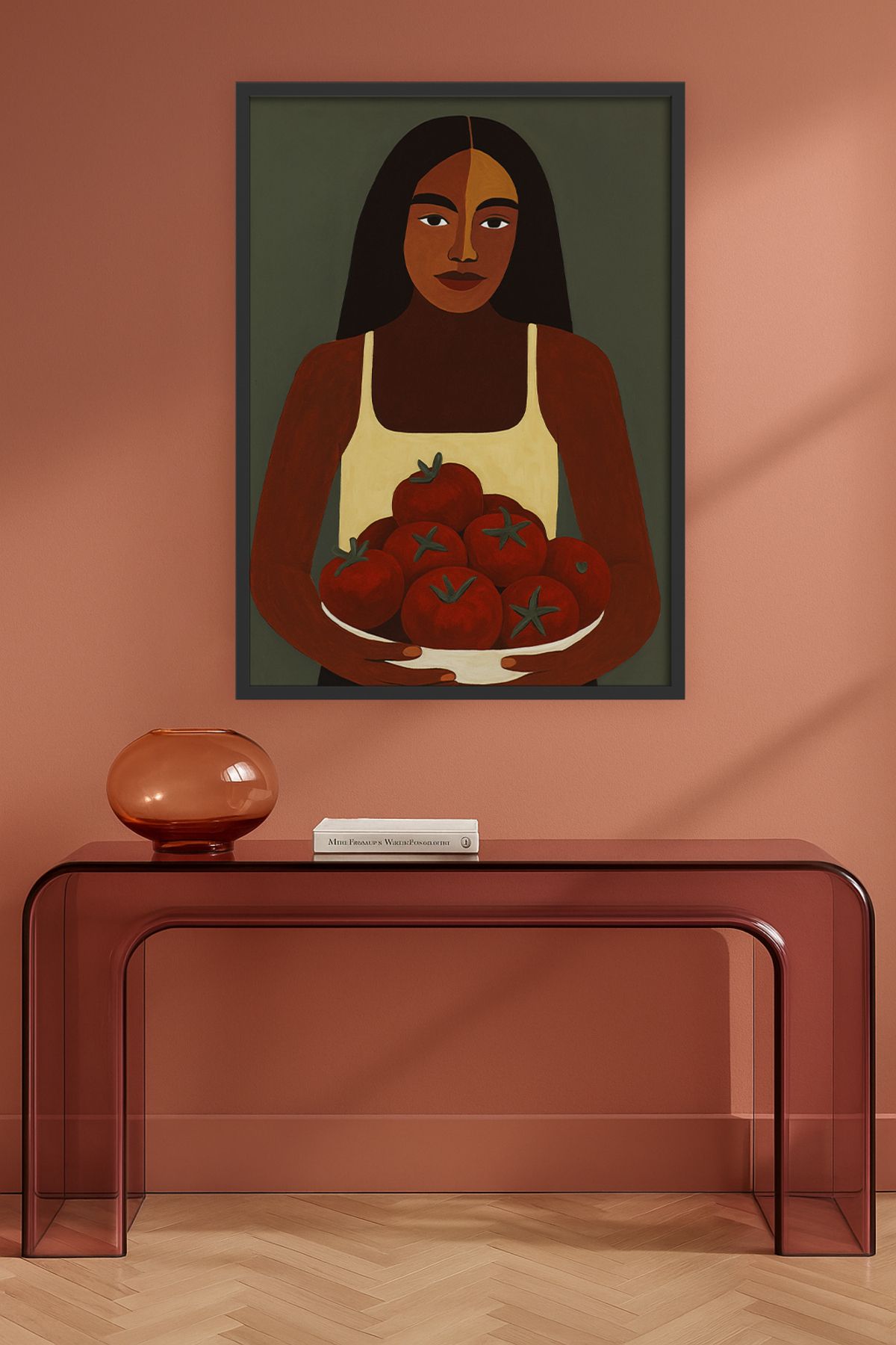 HOMEPACK Tekli Ahşap Çerçeveli Tablo Tek Parça Poster Tablo TK/KARINA06