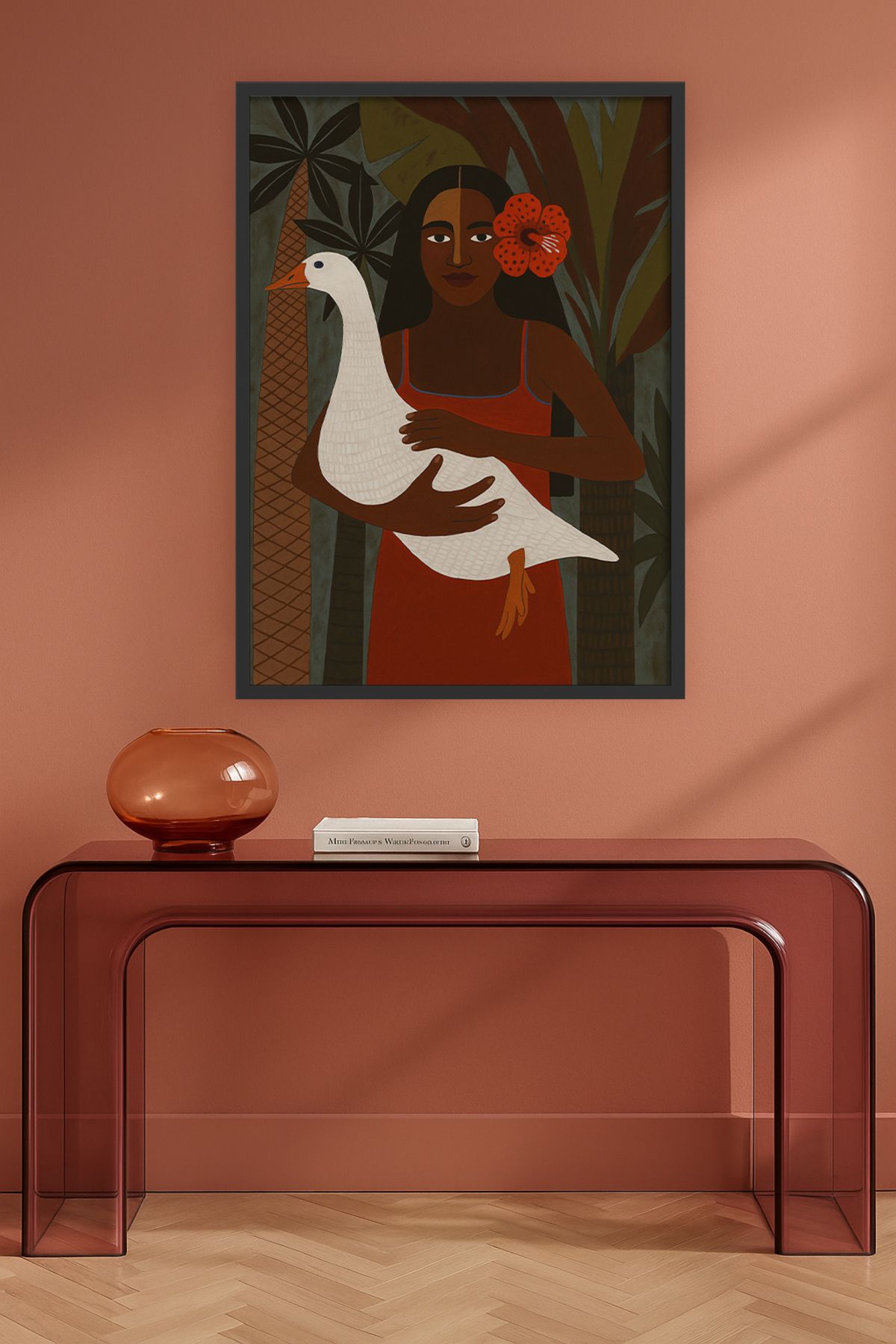 HOMEPACK Tekli Ahşap Çerçeveli Tablo Tek Parça Poster Tablo TK/KARINA04