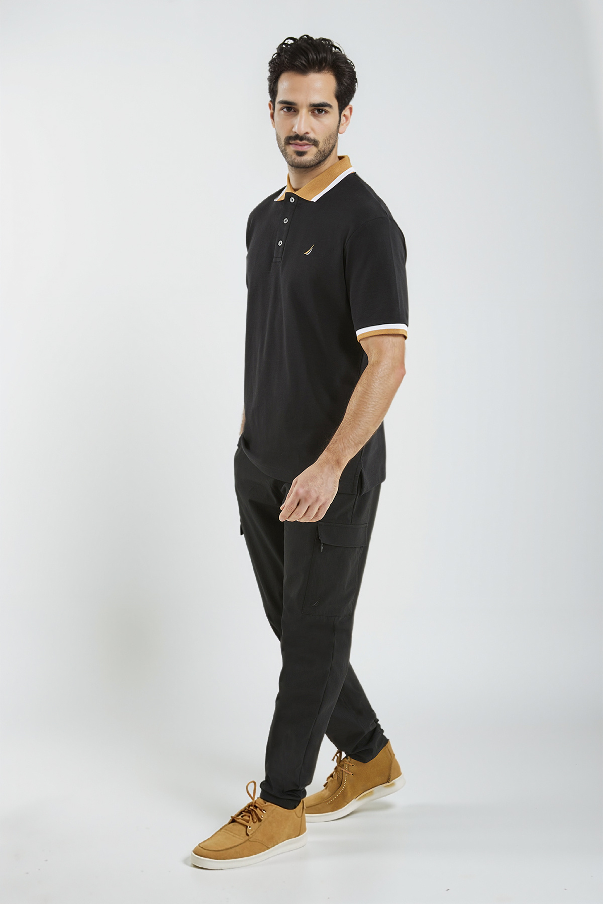 Nautica-Basic Regular Fit Premium Cotton Logo Polo Shirt 4