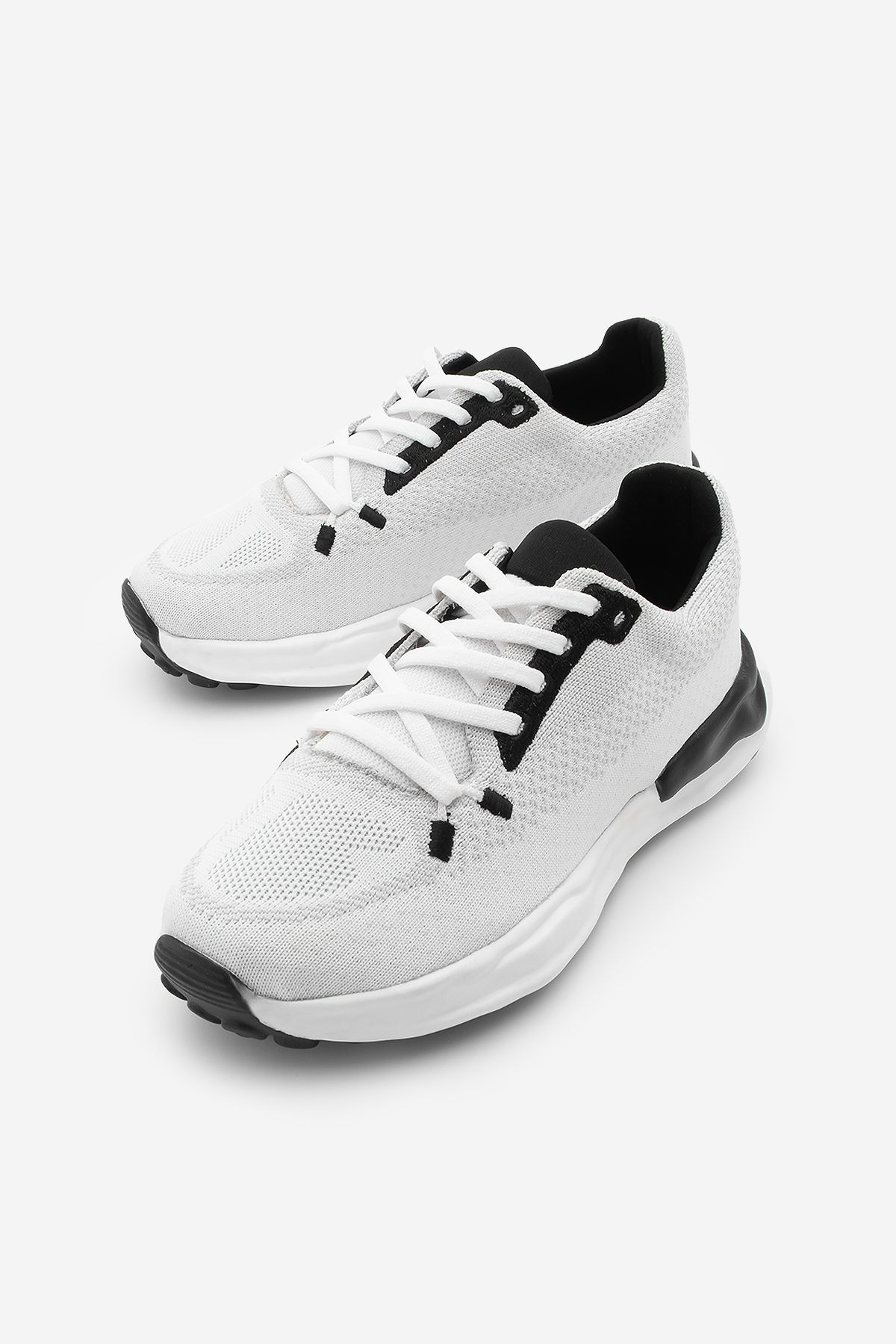 Marjin Kadın Sneaker Örgü Triko Koşu ve Yürüyüş Spor Ayakkabı Sinta Siyah