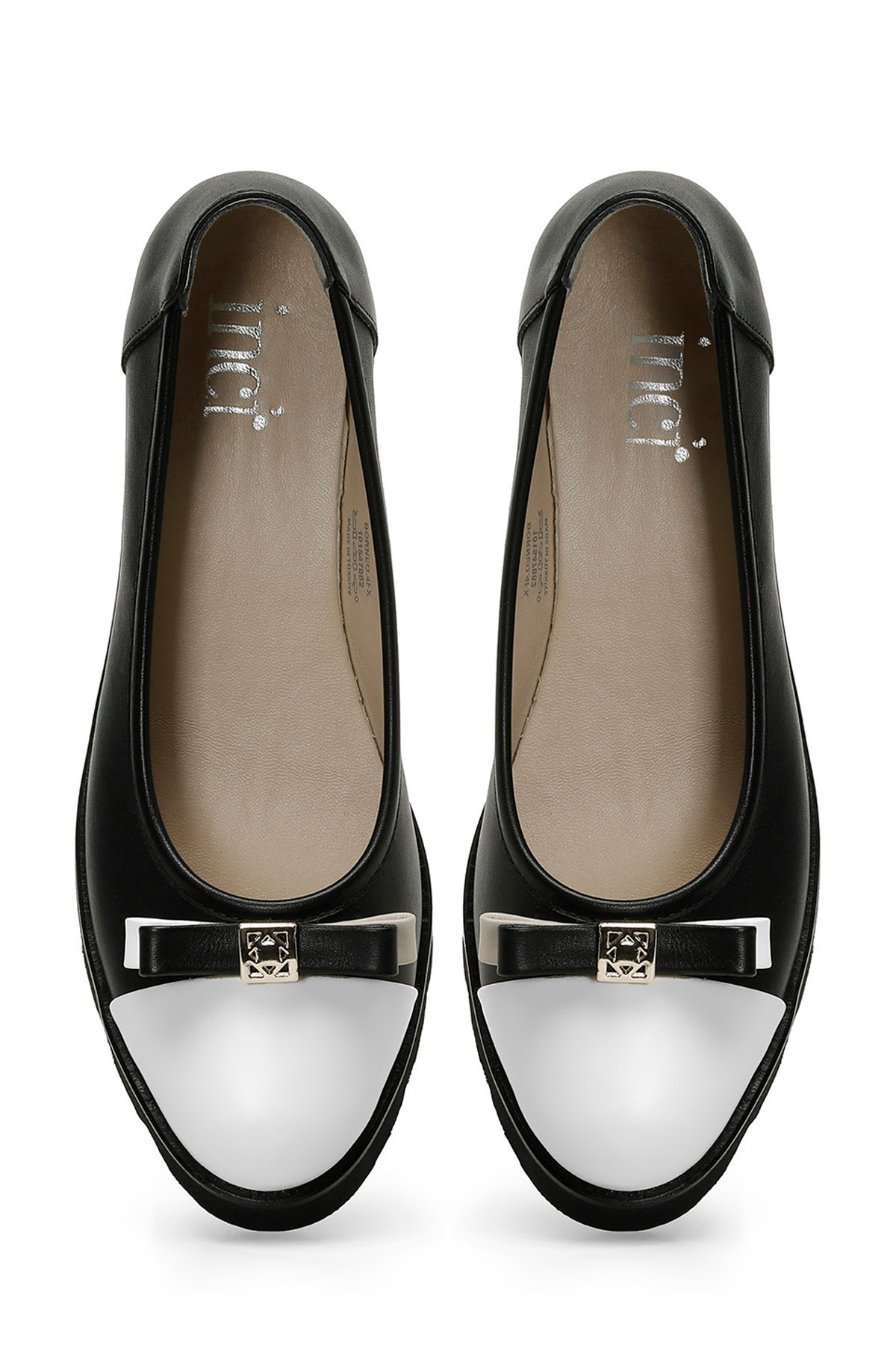 İnci-BORNEO 4FX Schwarze Keilschuhe für Damen 4