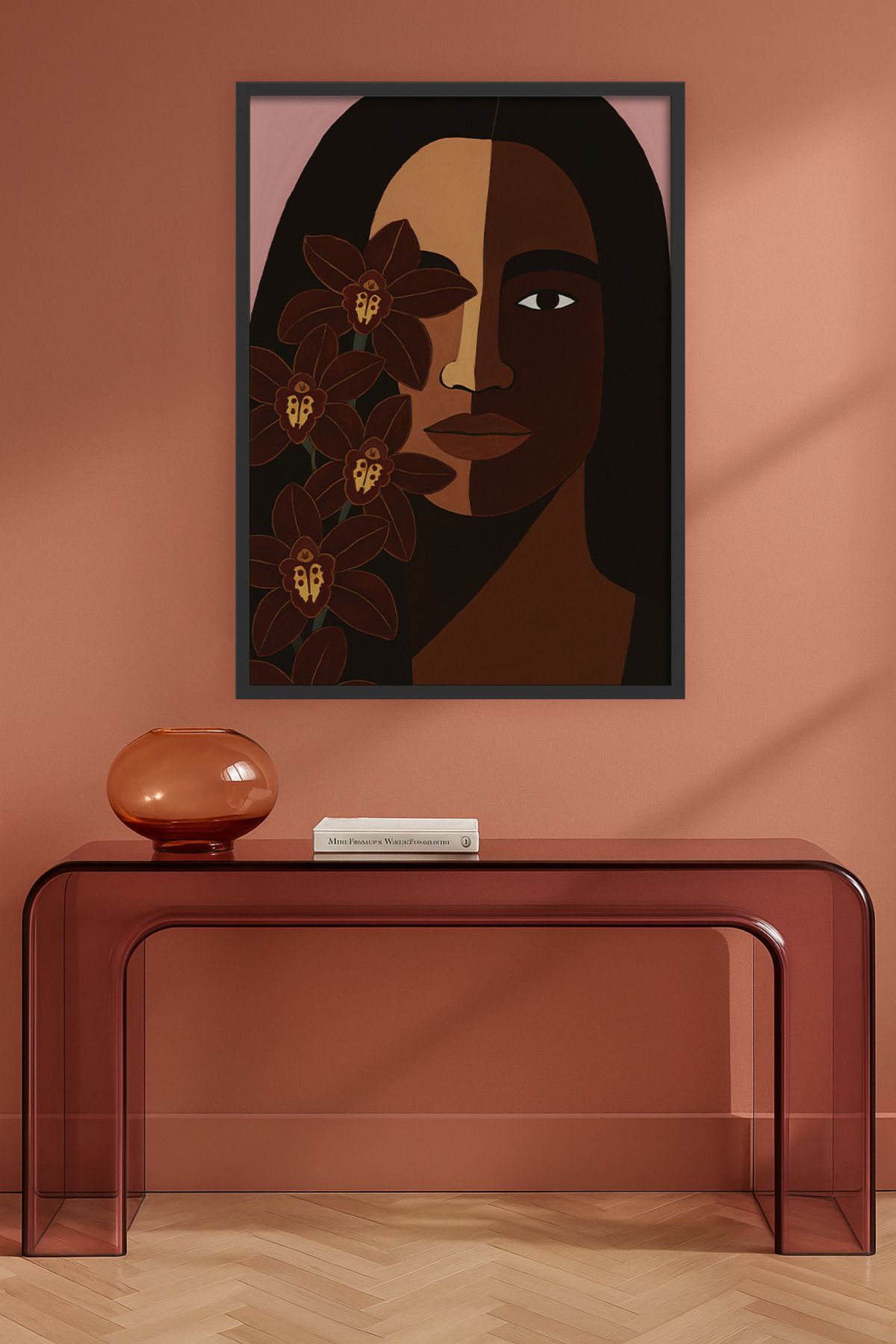 HOMEPACK Tekli Ahşap Çerçeveli Tablo Tek Parça Poster Tablo TK/KARINA10