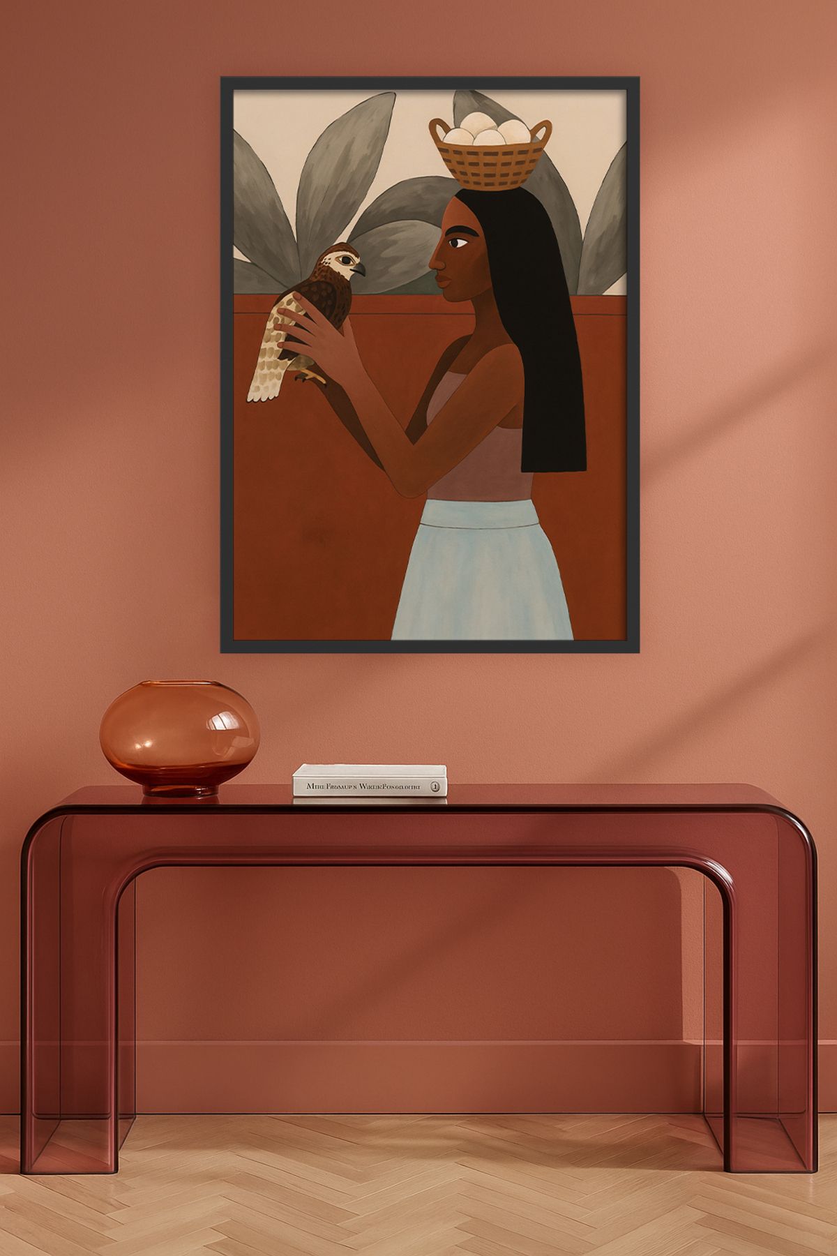 HOMEPACK Tekli Ahşap Çerçeveli Tablo Tek Parça Poster Tablo TK/KARINA03