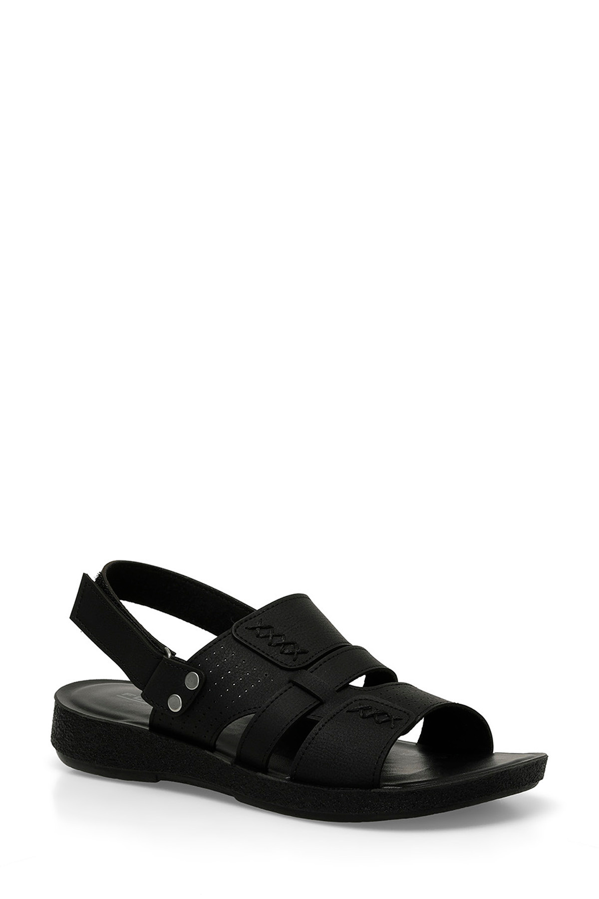 Flexall-CURASS 4FX Schwarze Herrensandalen 2