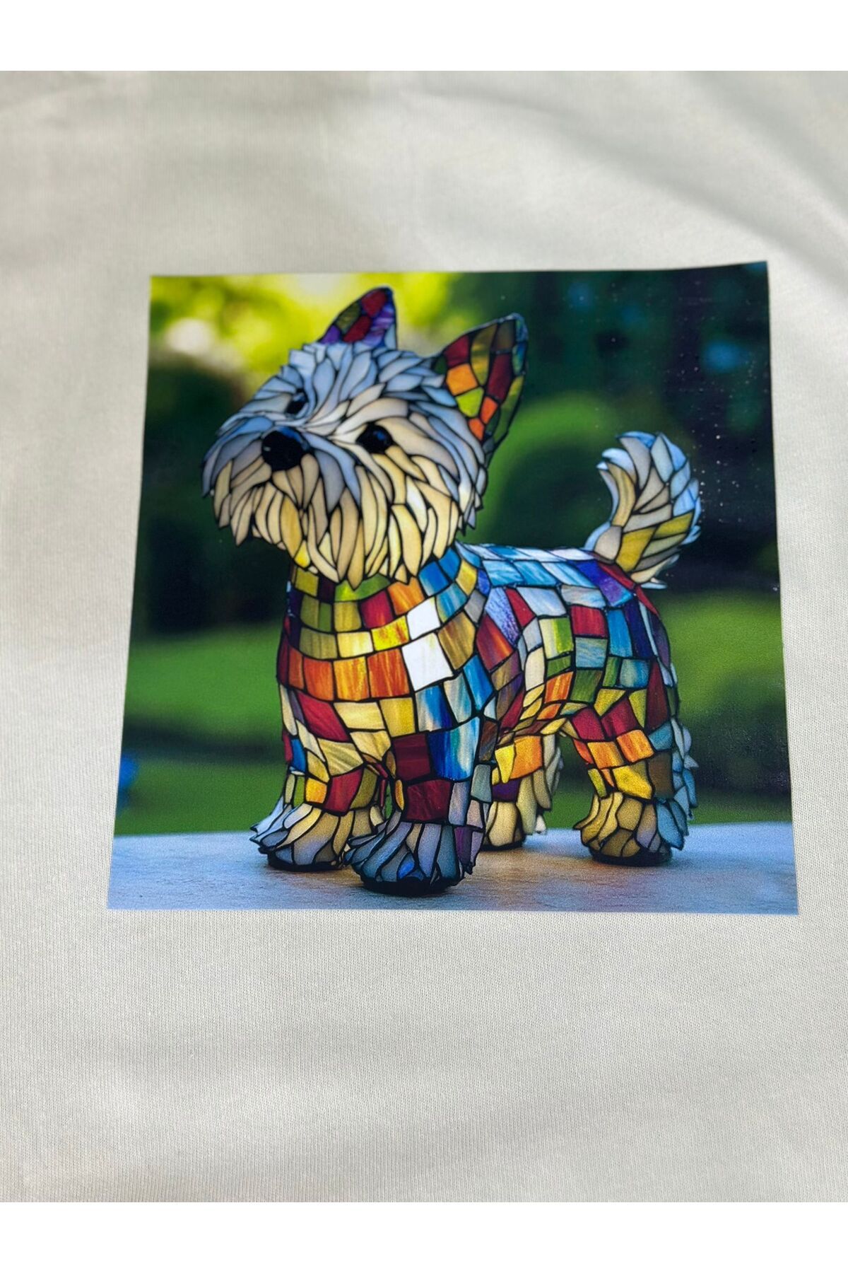 Gönülden Tasarım ÜTÜ İLE YAPIŞAN DESENLİ ETNİK KÖPEK TRANSFER BASKI ARMA 19X19 CM
