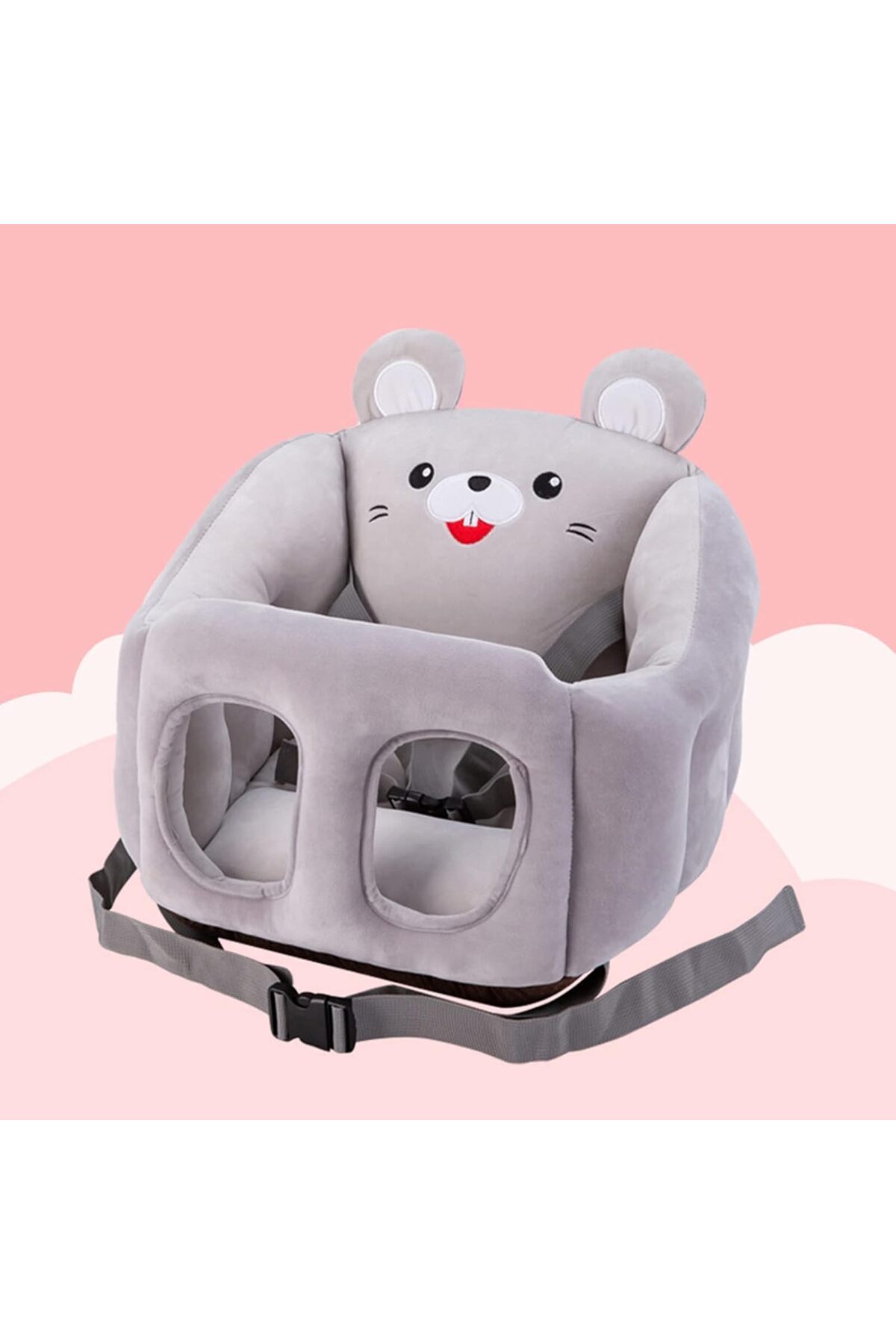 كرسي بذراعين من القطيفة للأطفال مقعد دعم لأريكة الأطفال لتعلم الجلوس على شكل حيوانات ناعمة