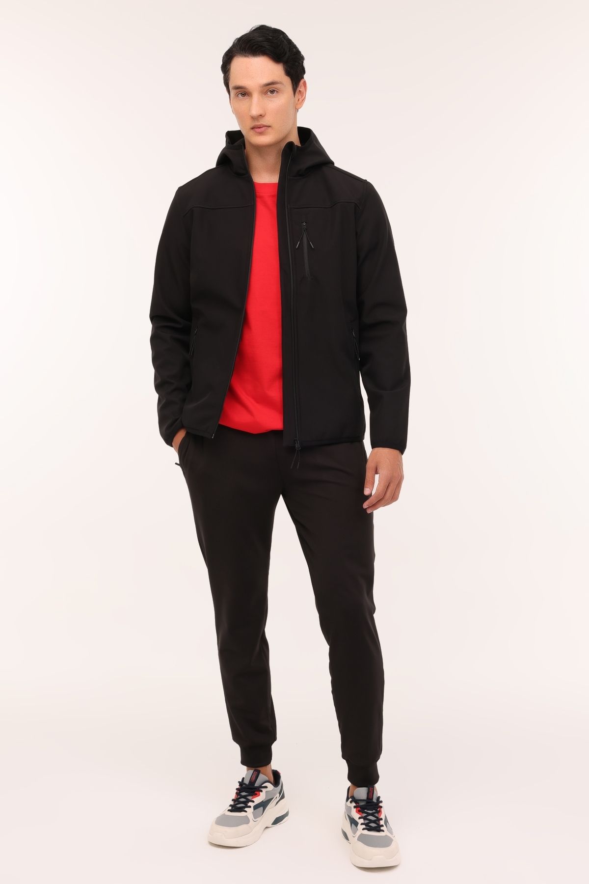 Kinetix-Black Men's Softshell 4Pc Printed 3