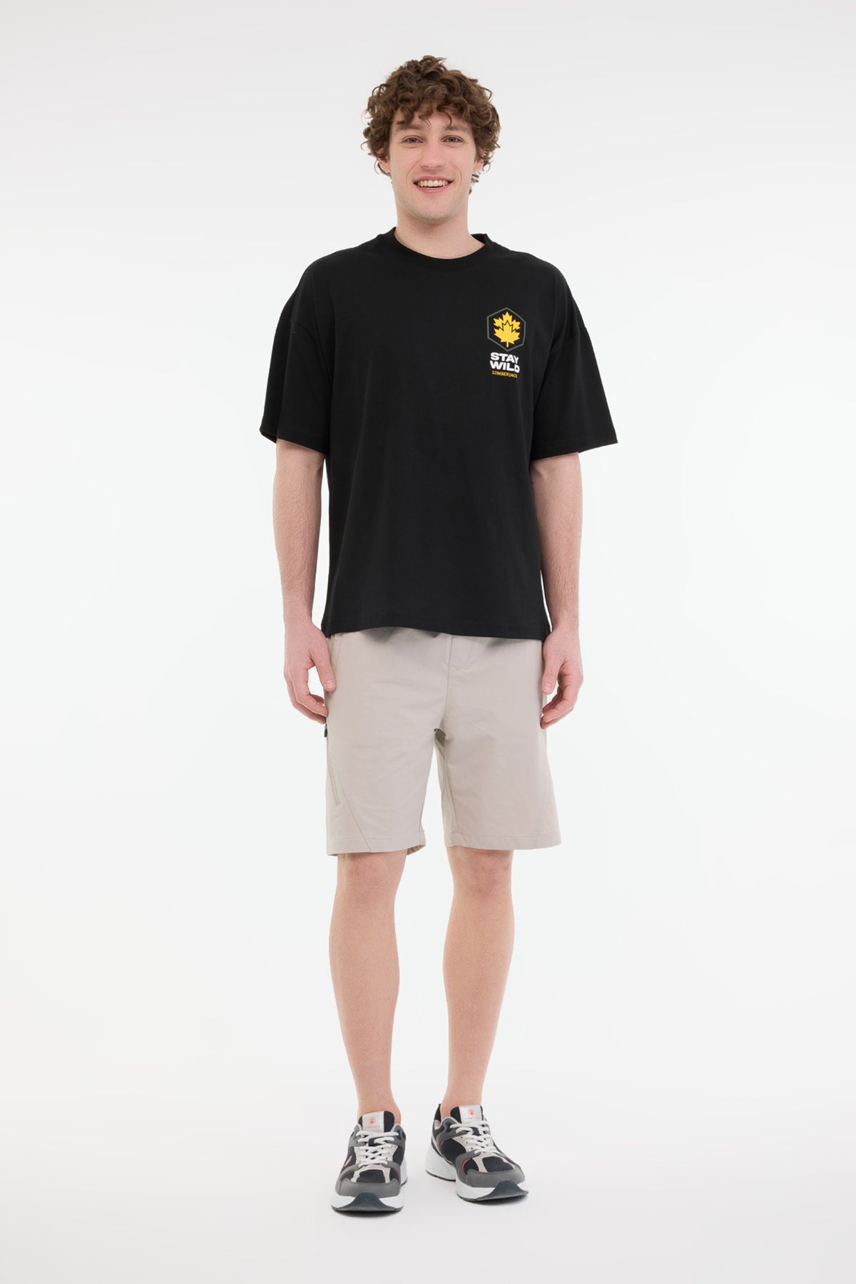 lumberjack-Ml Dennıs 20Otd1-06 5Fx Stone Color Men's Shorts 3