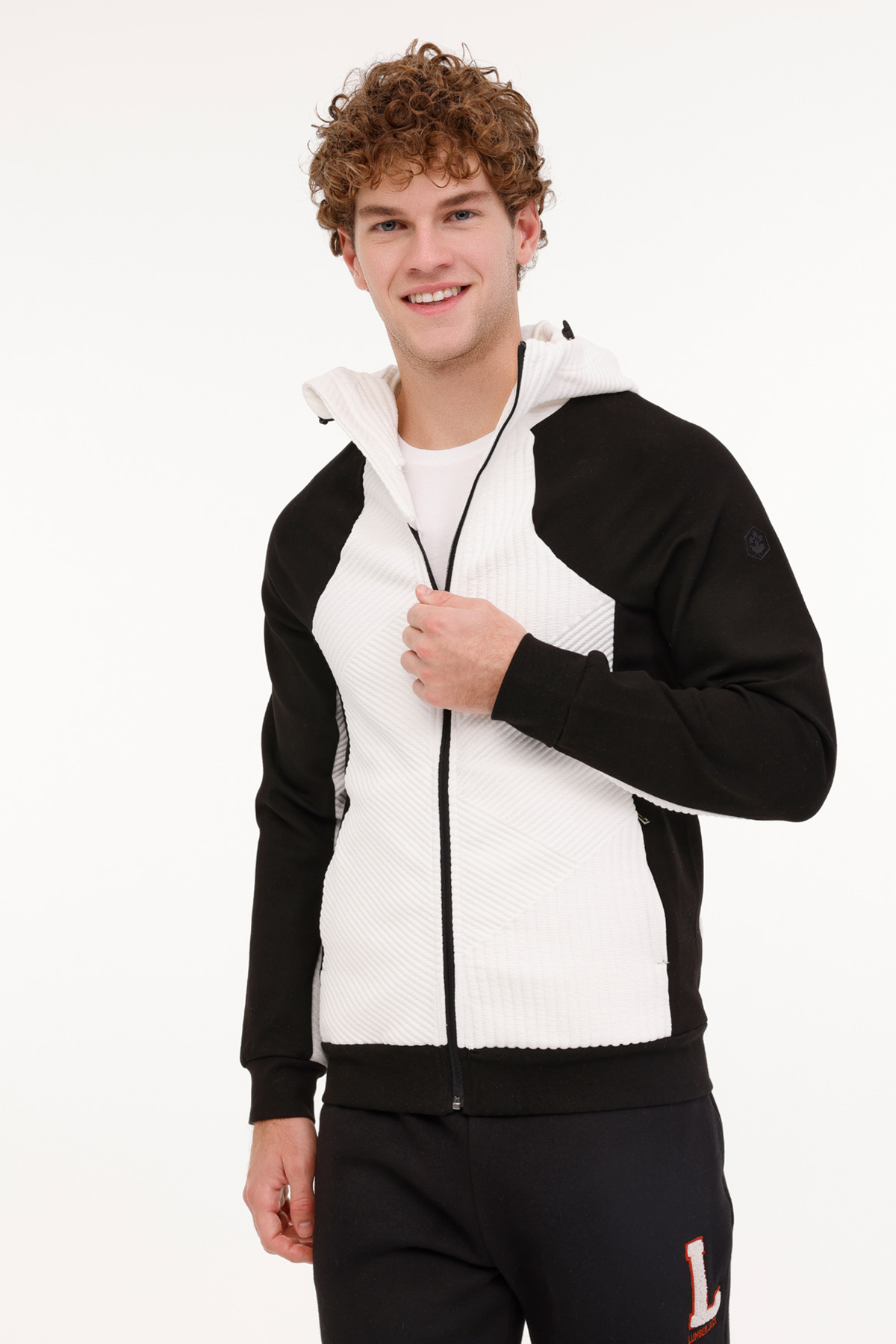 lumberjack-Ml Zoe 18D3431Tft55Be 4Pr Stone Color Men's Tracksuit Top 1