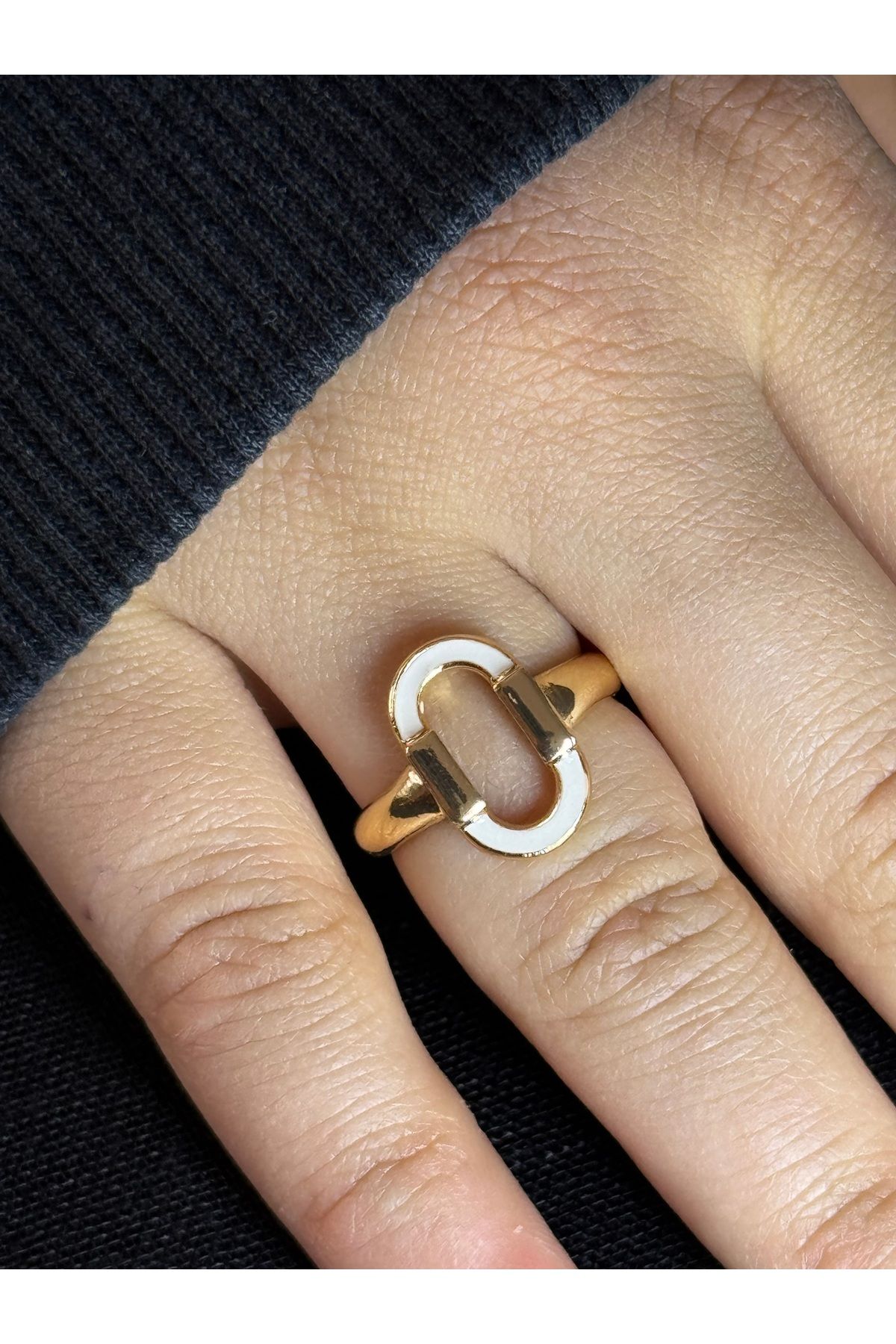 XUPING JEWELRY 18K ayarlanabilir beyaz çelik yüzük paslanmaz kararmaz