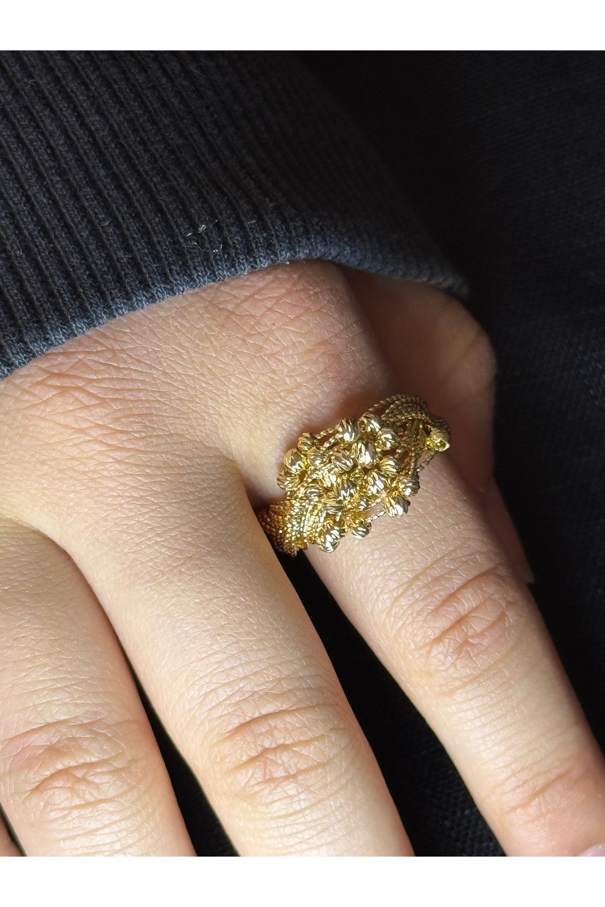 XUPING JEWELRY 18K ayarlanabilir örgülü çelik yüzük paslanmaz kararmaz