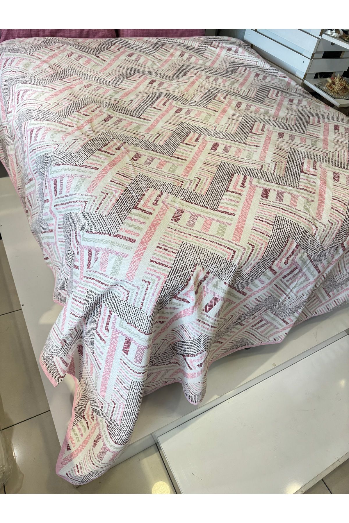ŞENER HOME-Meander Pattern Printed 150X240 Cm. Single Single Pike 6