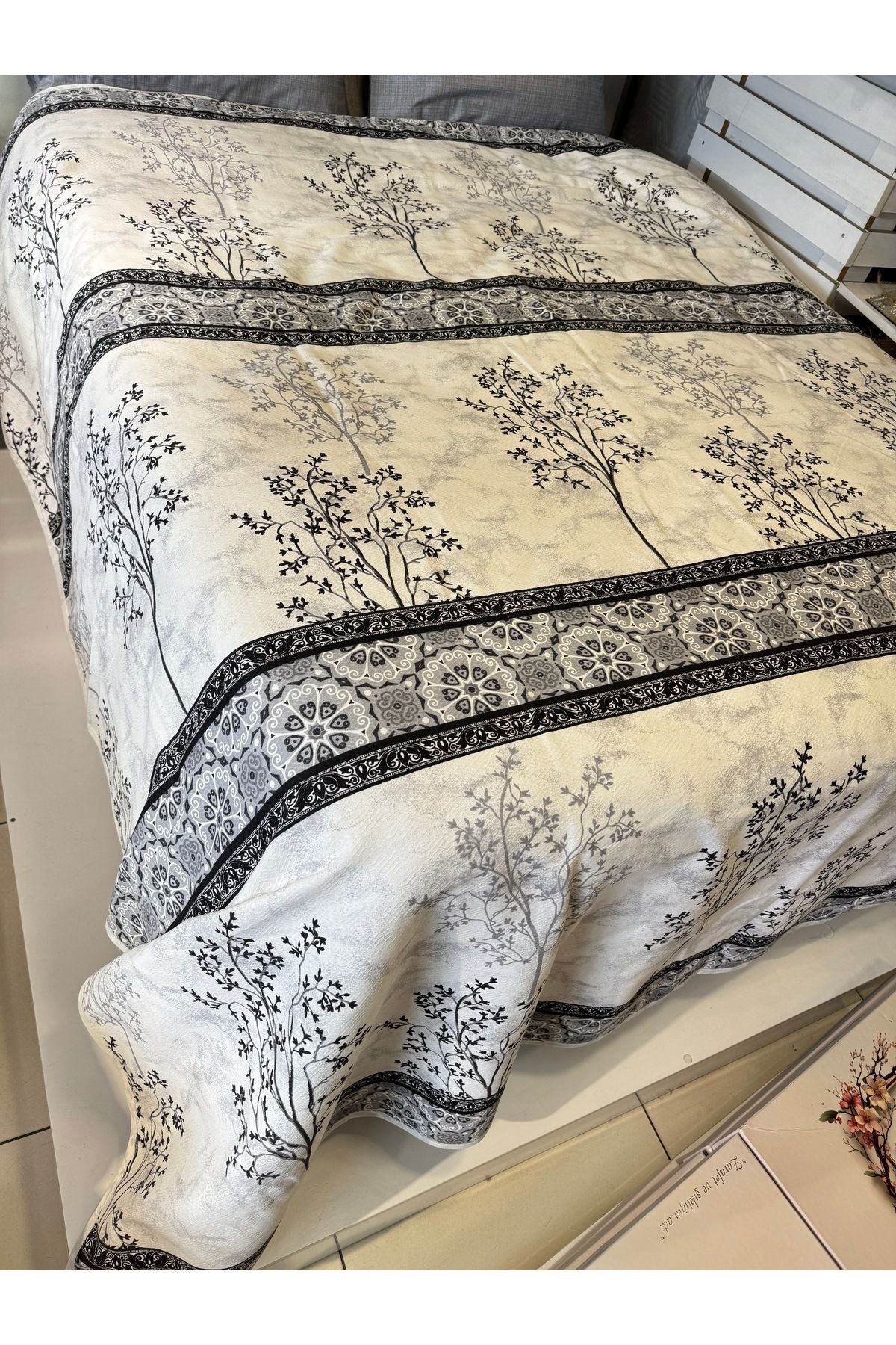 ŞENER HOME-Border Pattern Printed 150X240 Cm. Single Single Pike 6