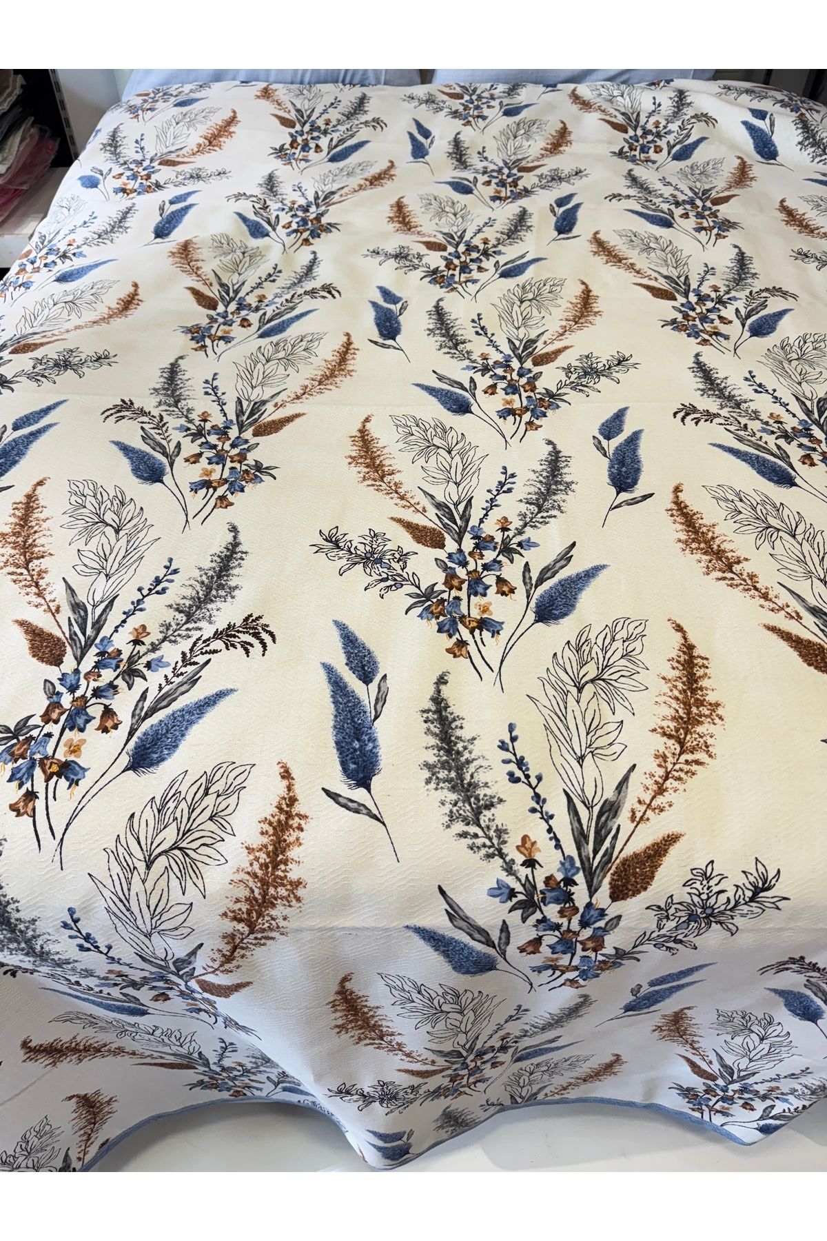 ŞENER HOME Başak Desen Baskılı 200x240 Cm. Çift Kişilik (BATTAL) Tek Pike