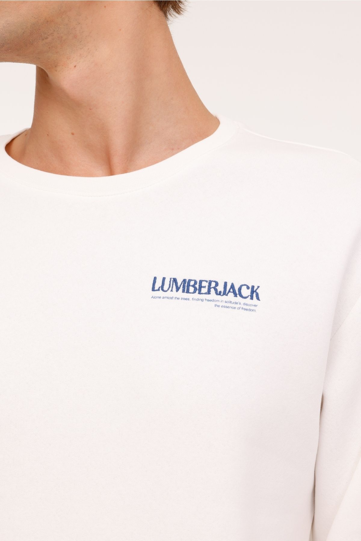 lumberjack-Ml Volcano 16Dnm2004 4Pr Ecru Men's Sweatshirt 4